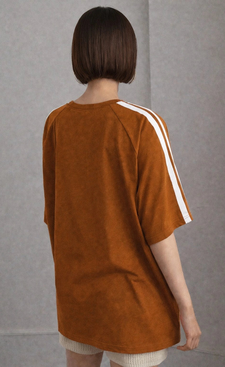 Oversized Stripe T-Shirt - Mustard