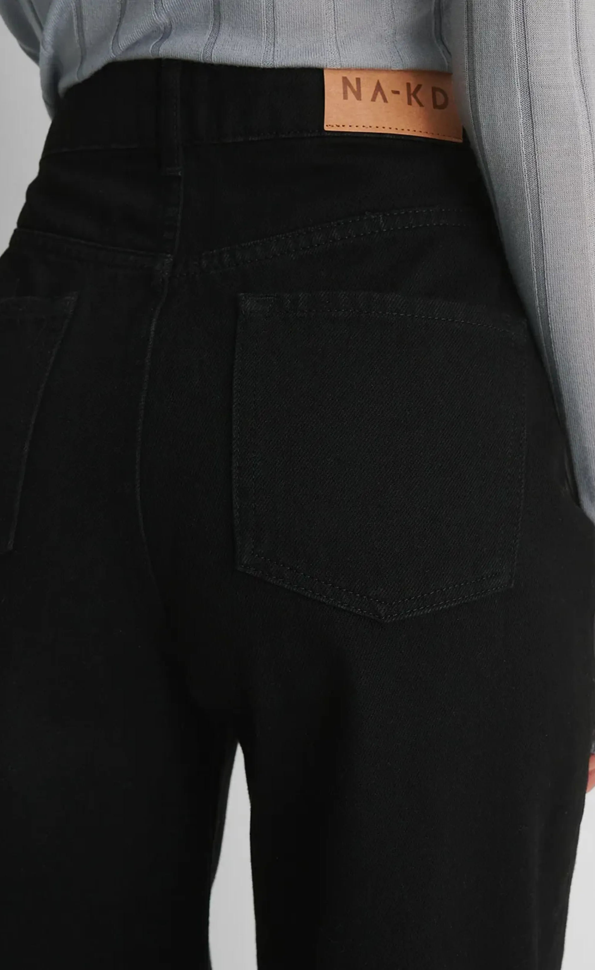 House Denim Organic Soft Rigid Black Wide Jeans