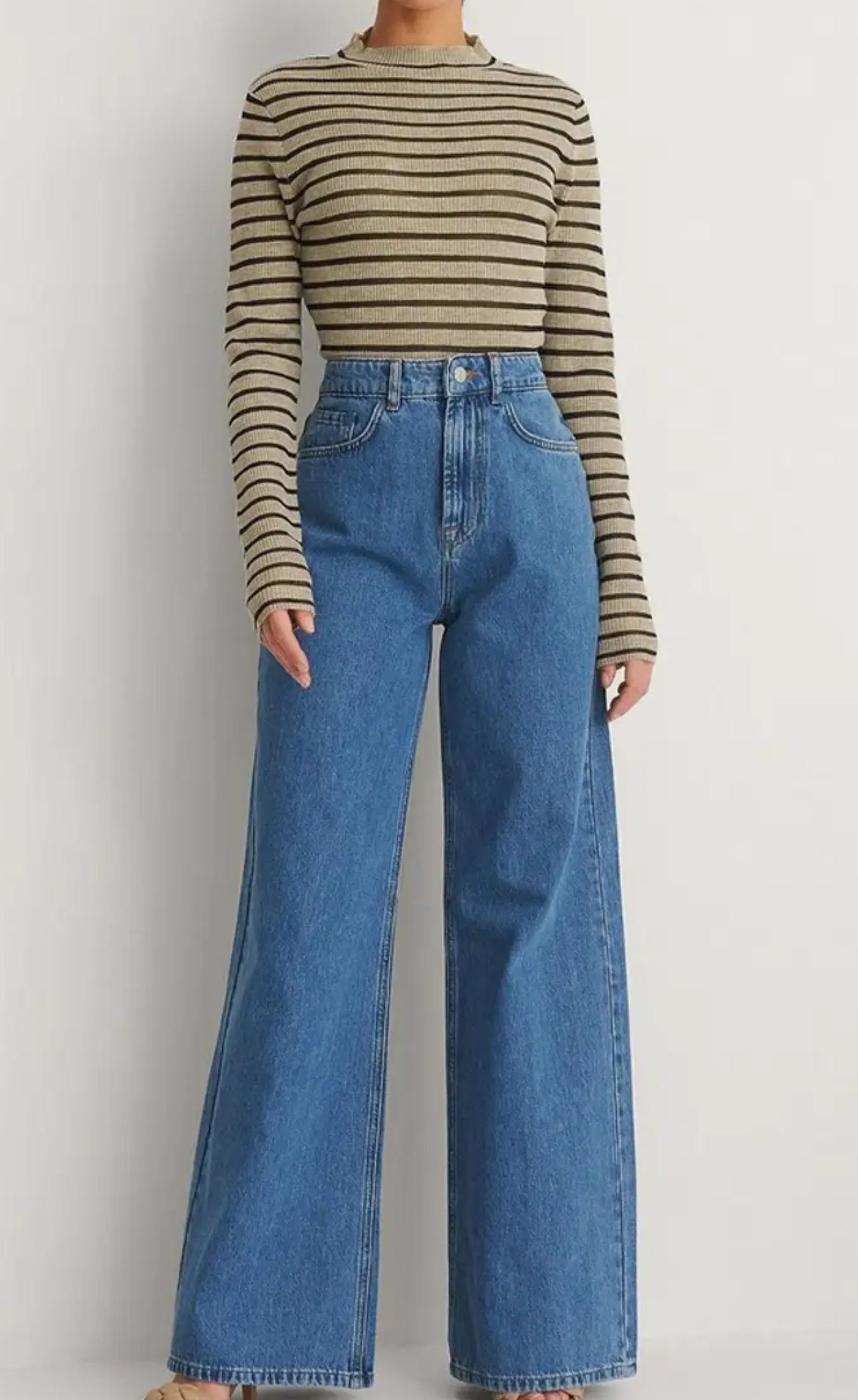 HM Navy Blue Wide Leg Jeans (MINOR FAULT)