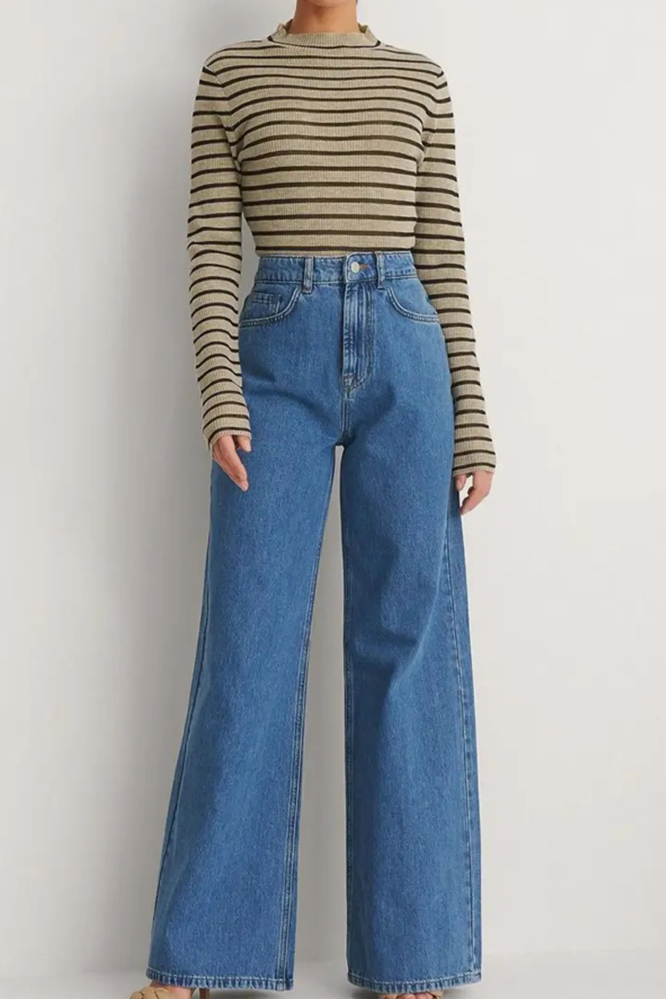 HM Navy Blue Wide Leg Jeans (MINOR FAULT)