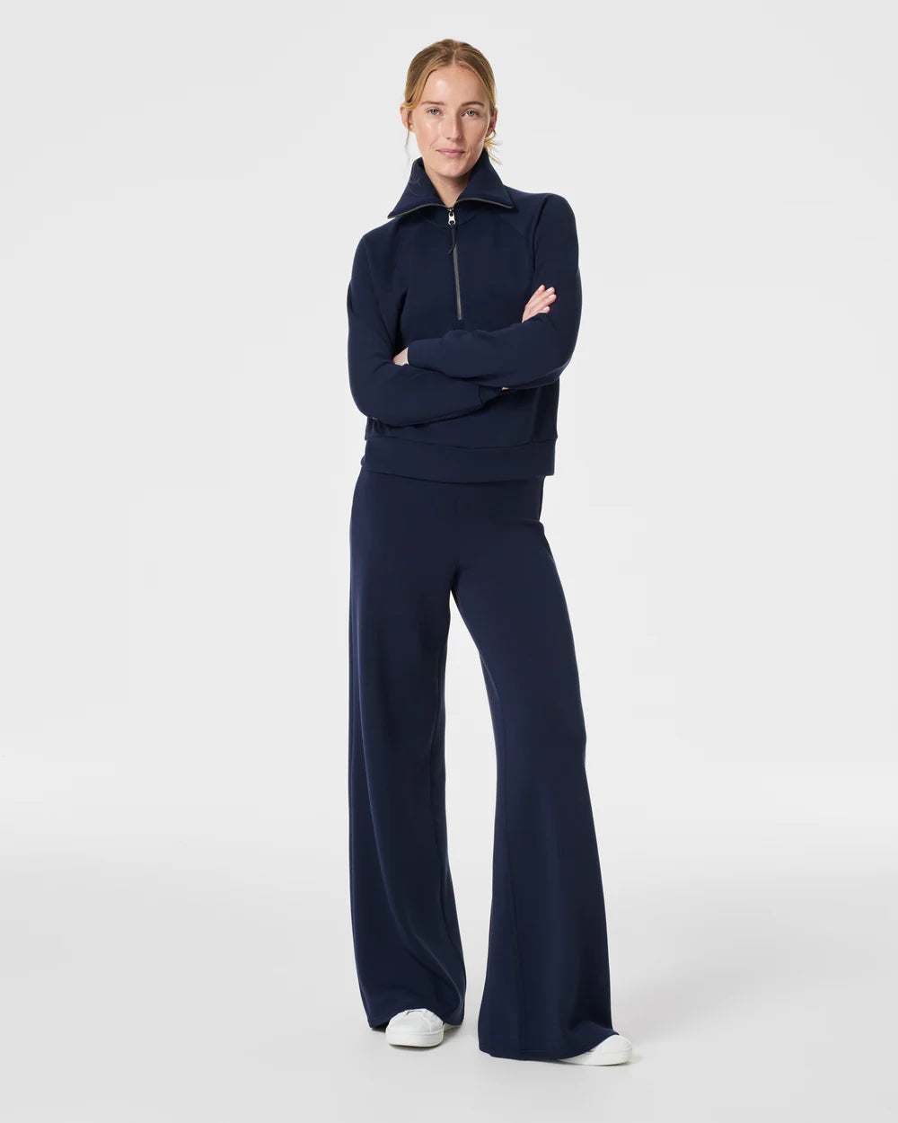 D600 Wide Leg Trouser - Navy Blue (Perfect for Summer)