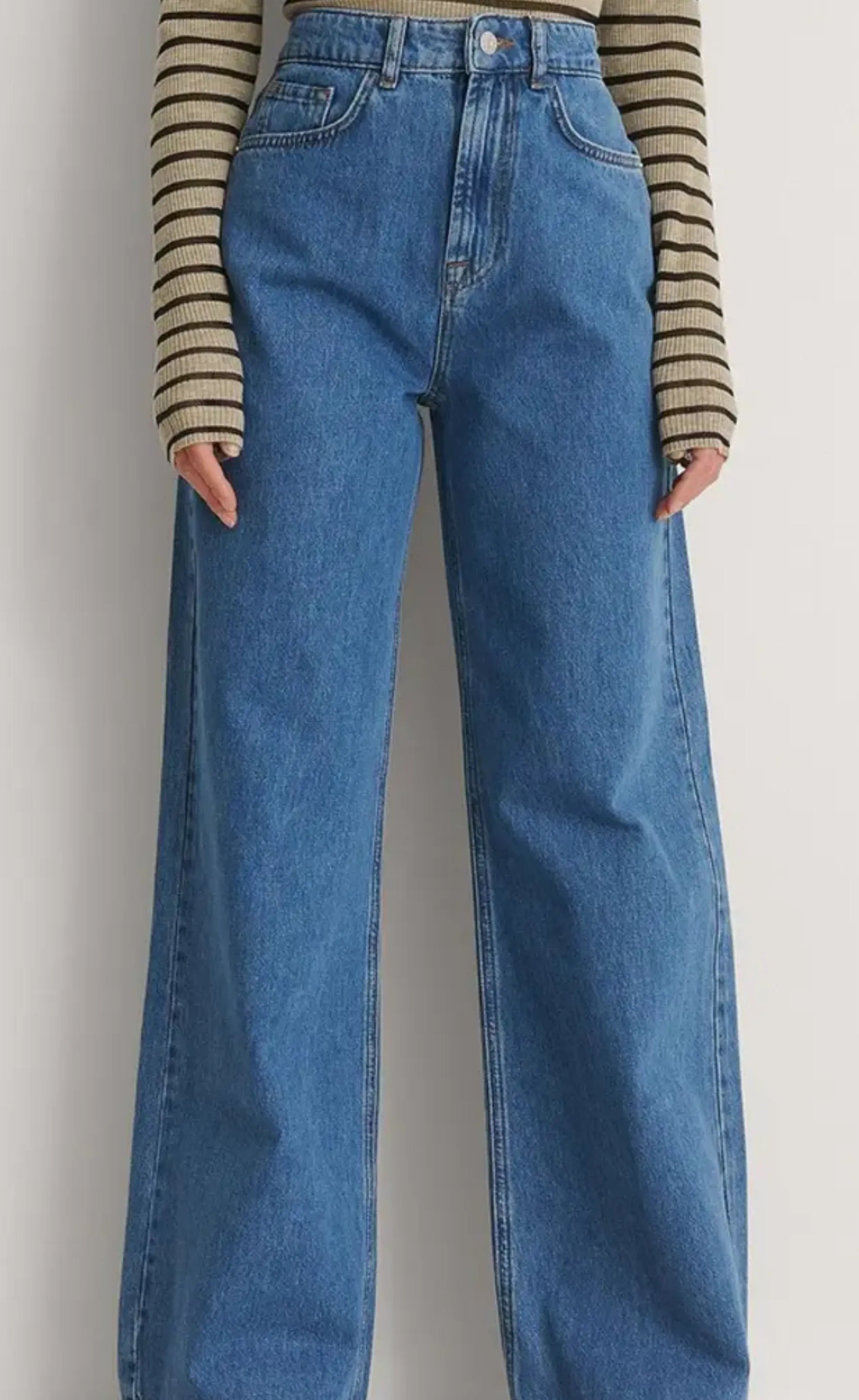 HM Navy Blue Wide Leg Jeans (MINOR FAULT)