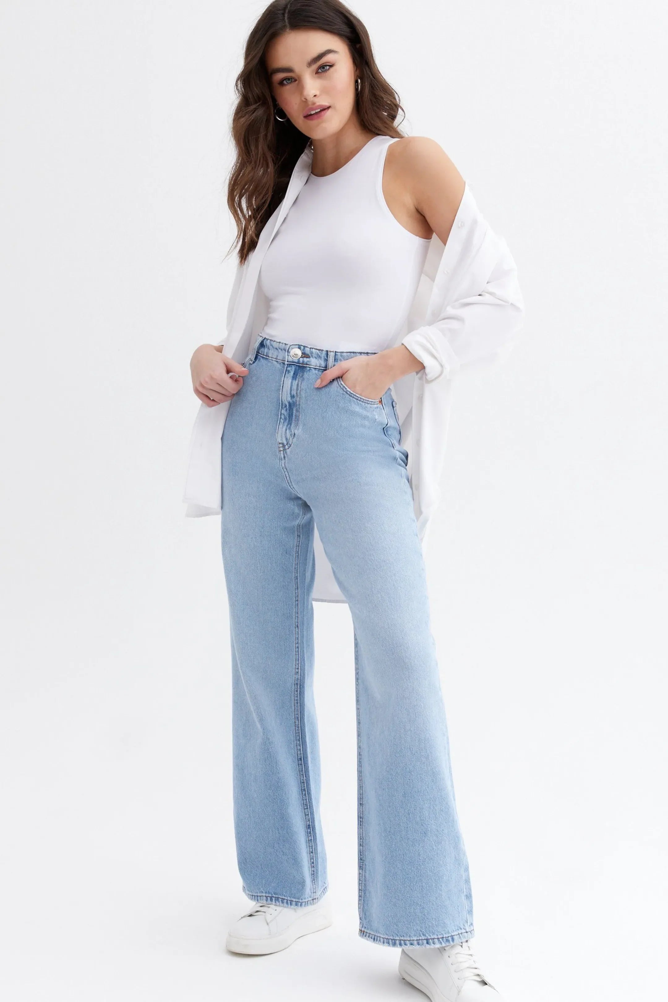 Tally Weijl High Waisted Wide Leg Jeans (MINOR FAULT)