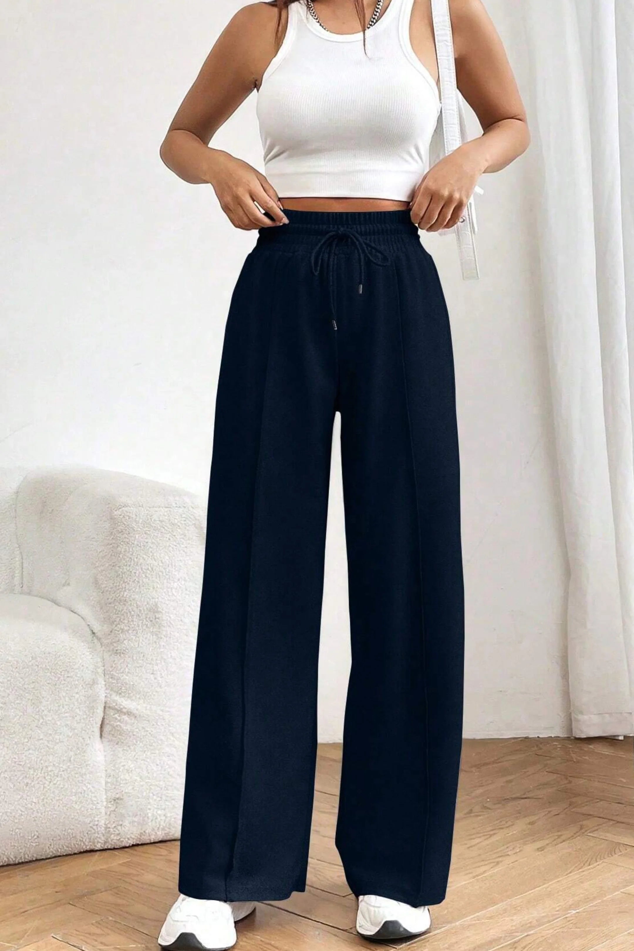 Wide Leg High-Waist Sweatpant