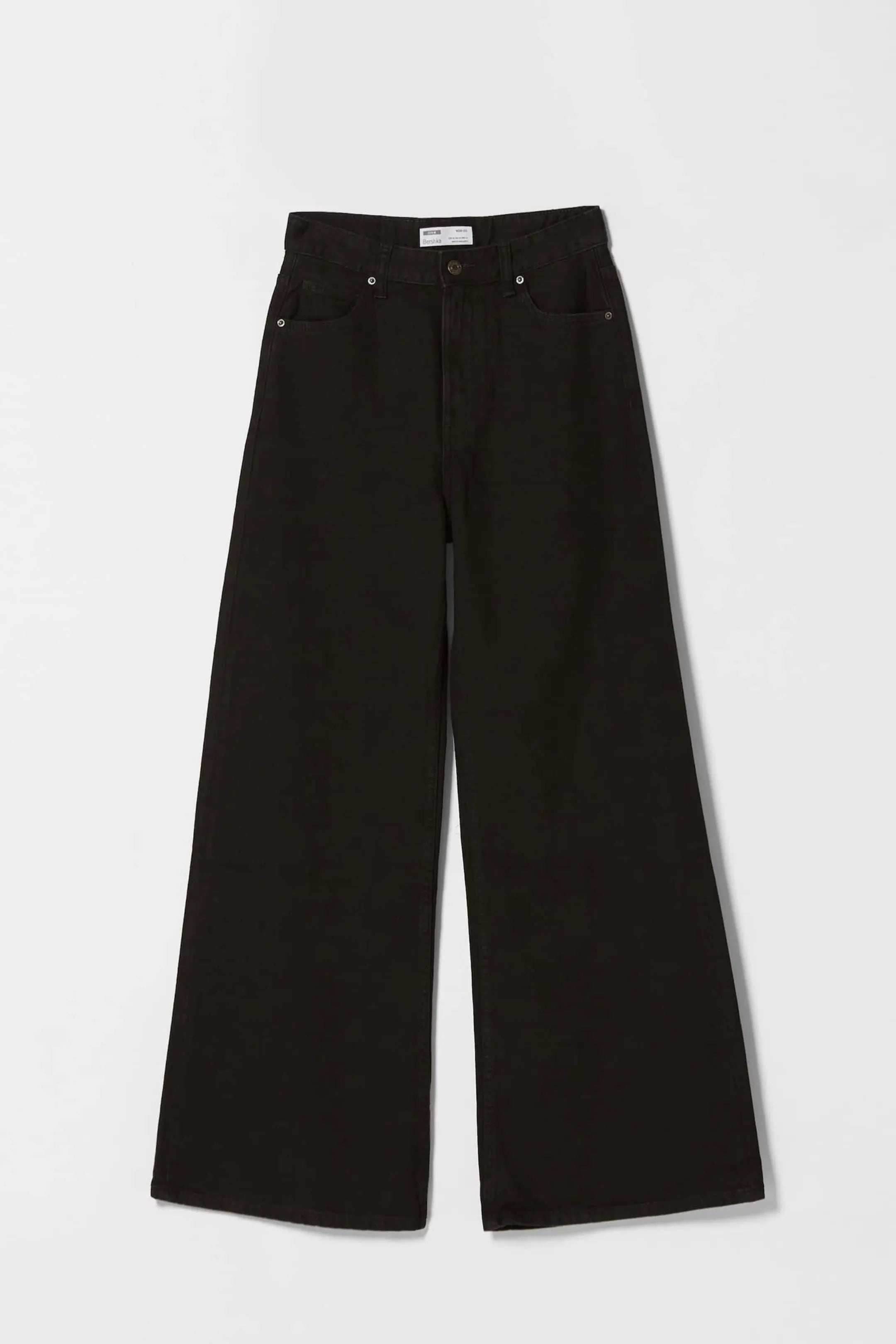 ZARA Pure Black Wide-Leg Jeans