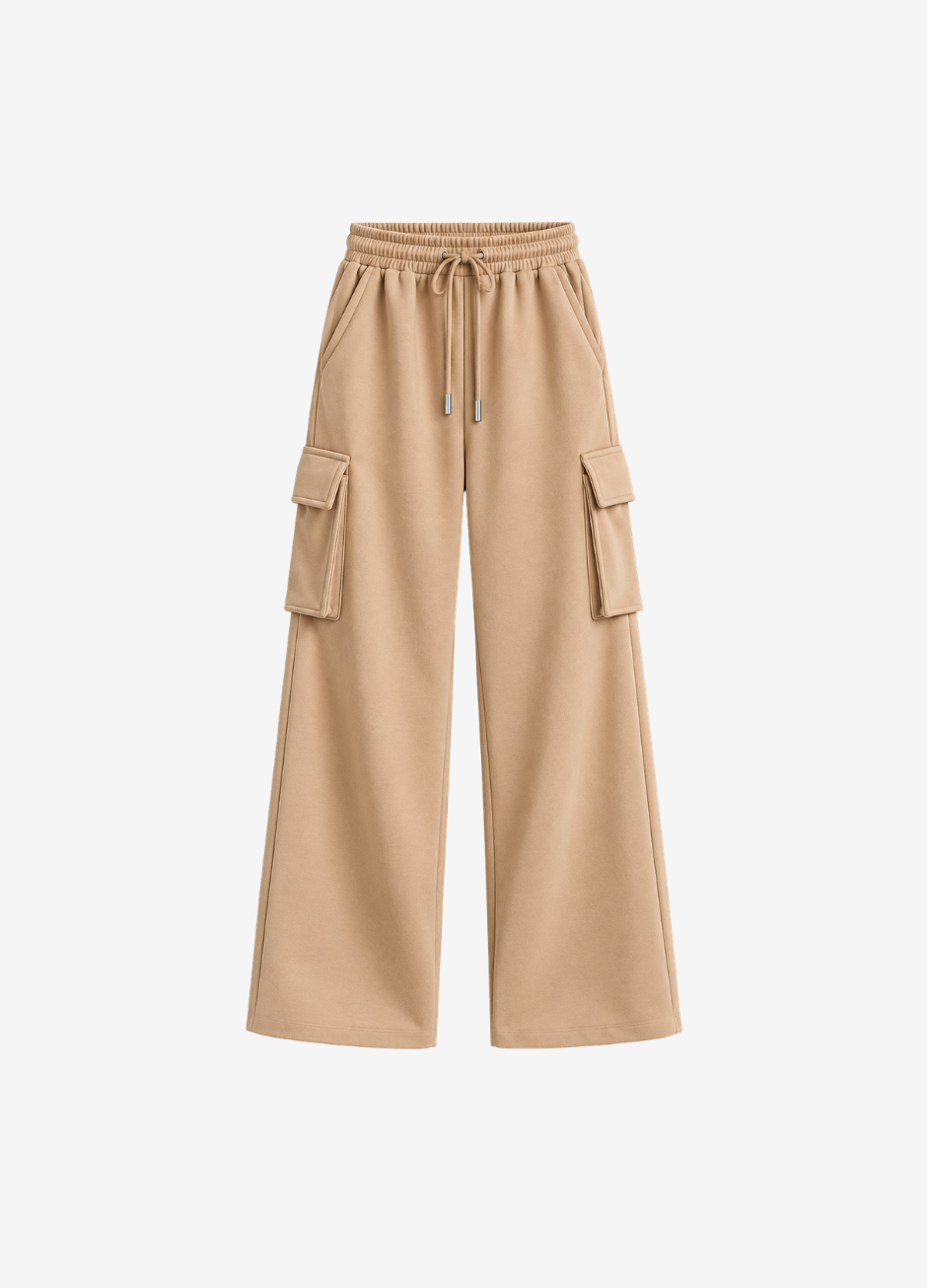 ZARA LIGHT WEIGHT HIGH WAISTED CARGO SWEATPANT