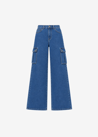WIDE LEG CARGO JEANS