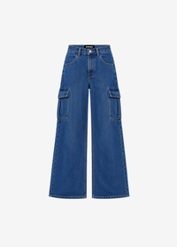 WIDE LEG CARGO JEANS