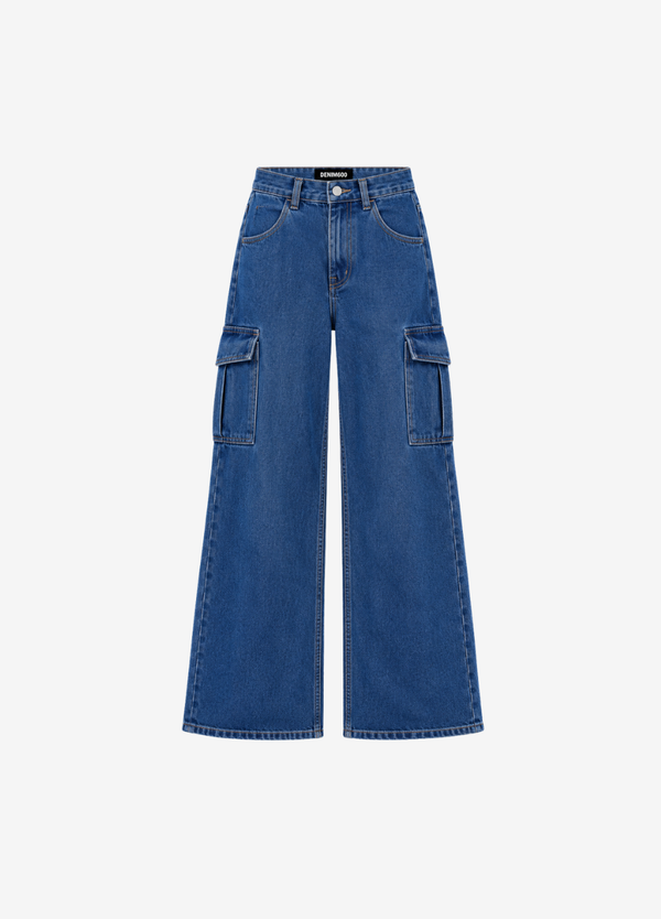WIDE LEG CARGO JEANS