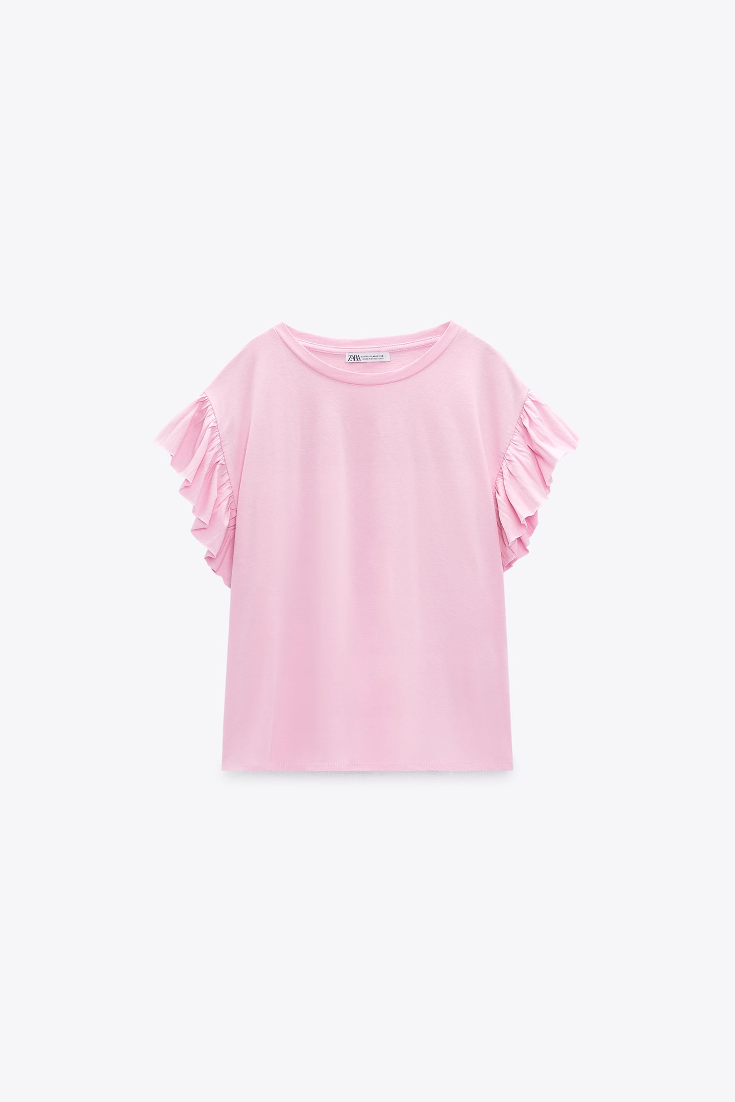 ZARA PINK RUFFLED TOP