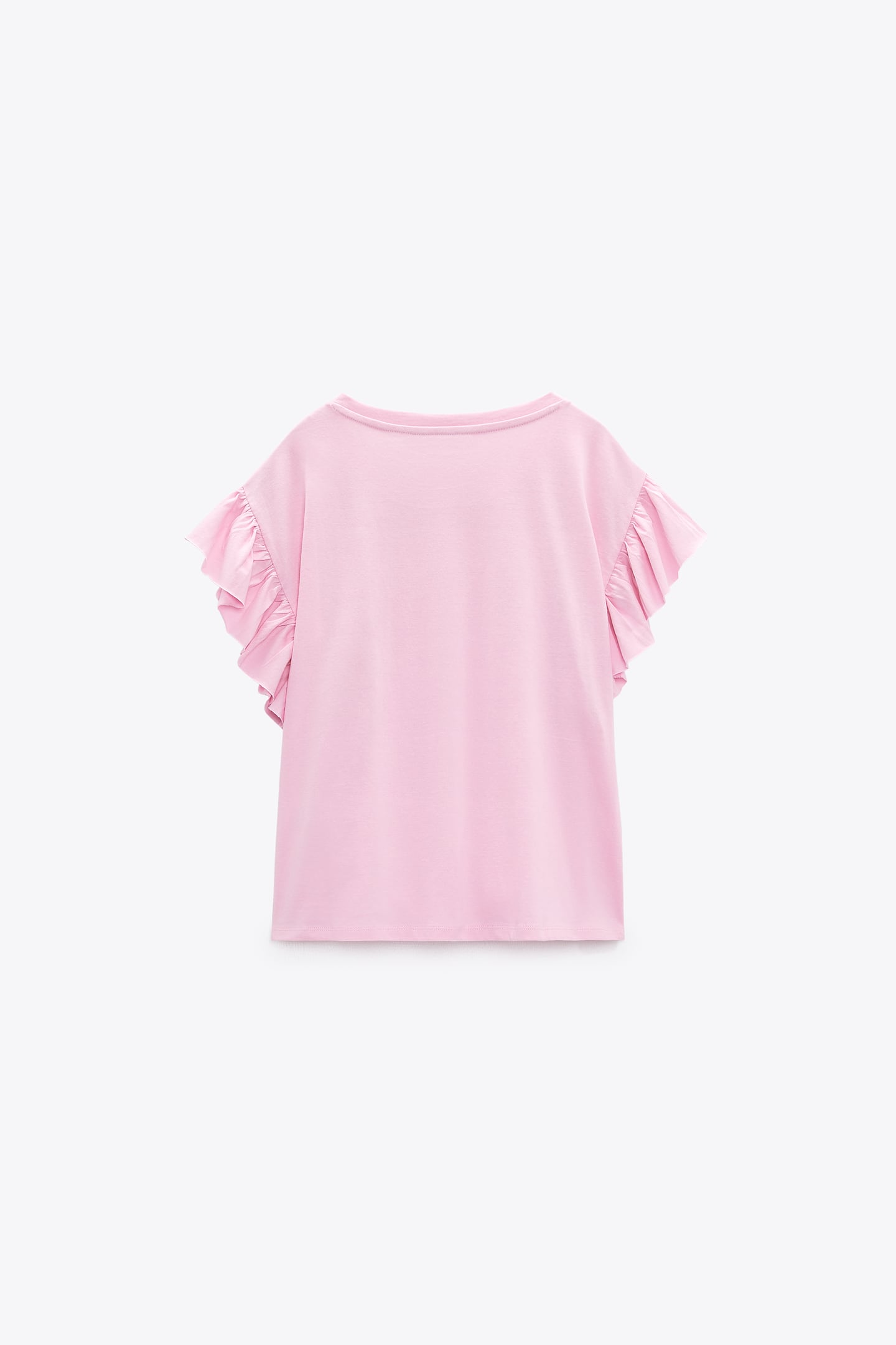 ZARA PINK RUFFLED TOP