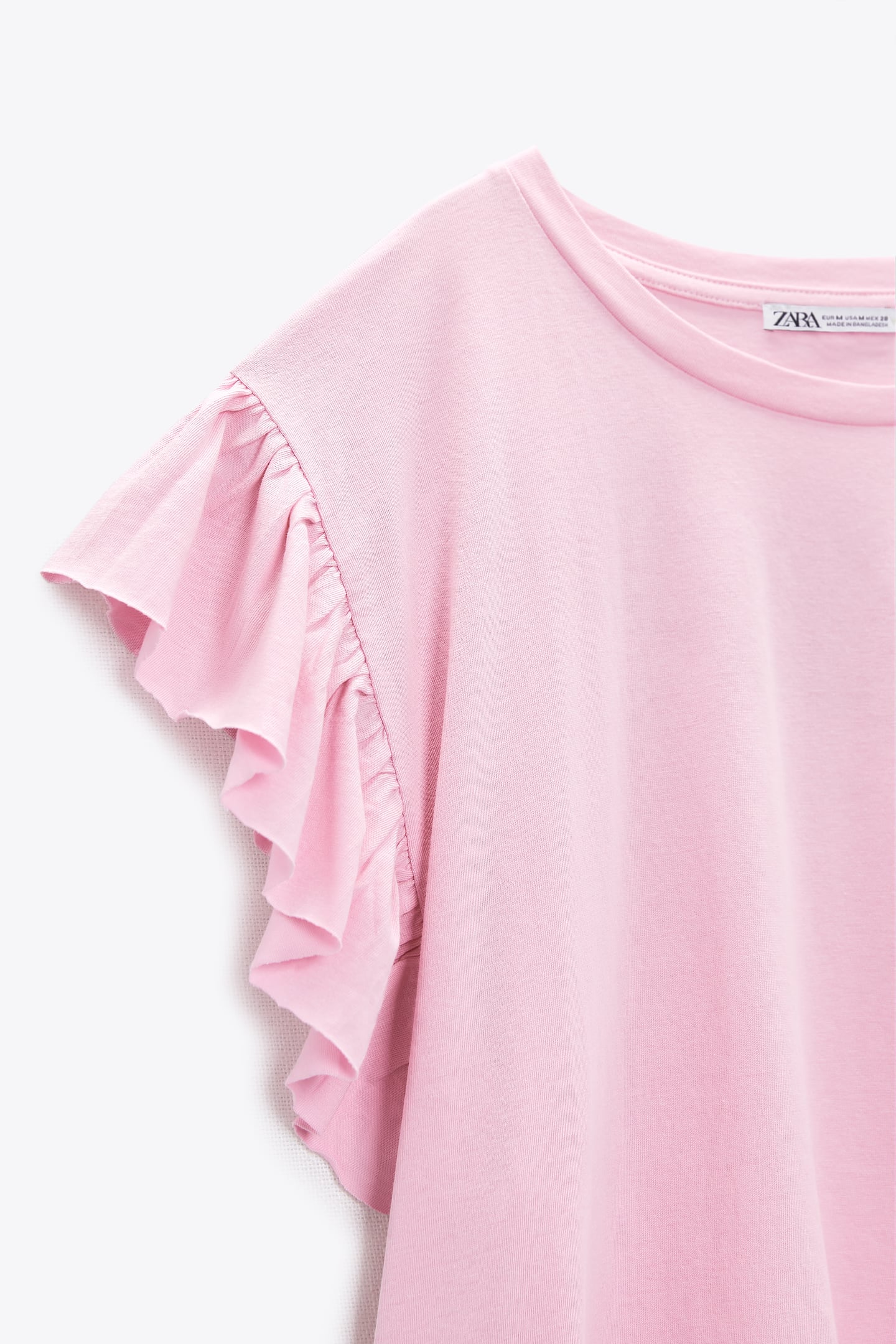 ZARA PINK RUFFLED TOP