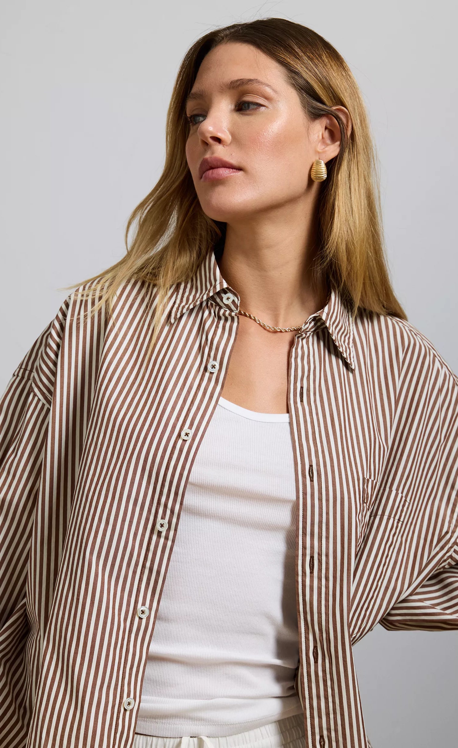 D600 Oversized Stripe Shirt