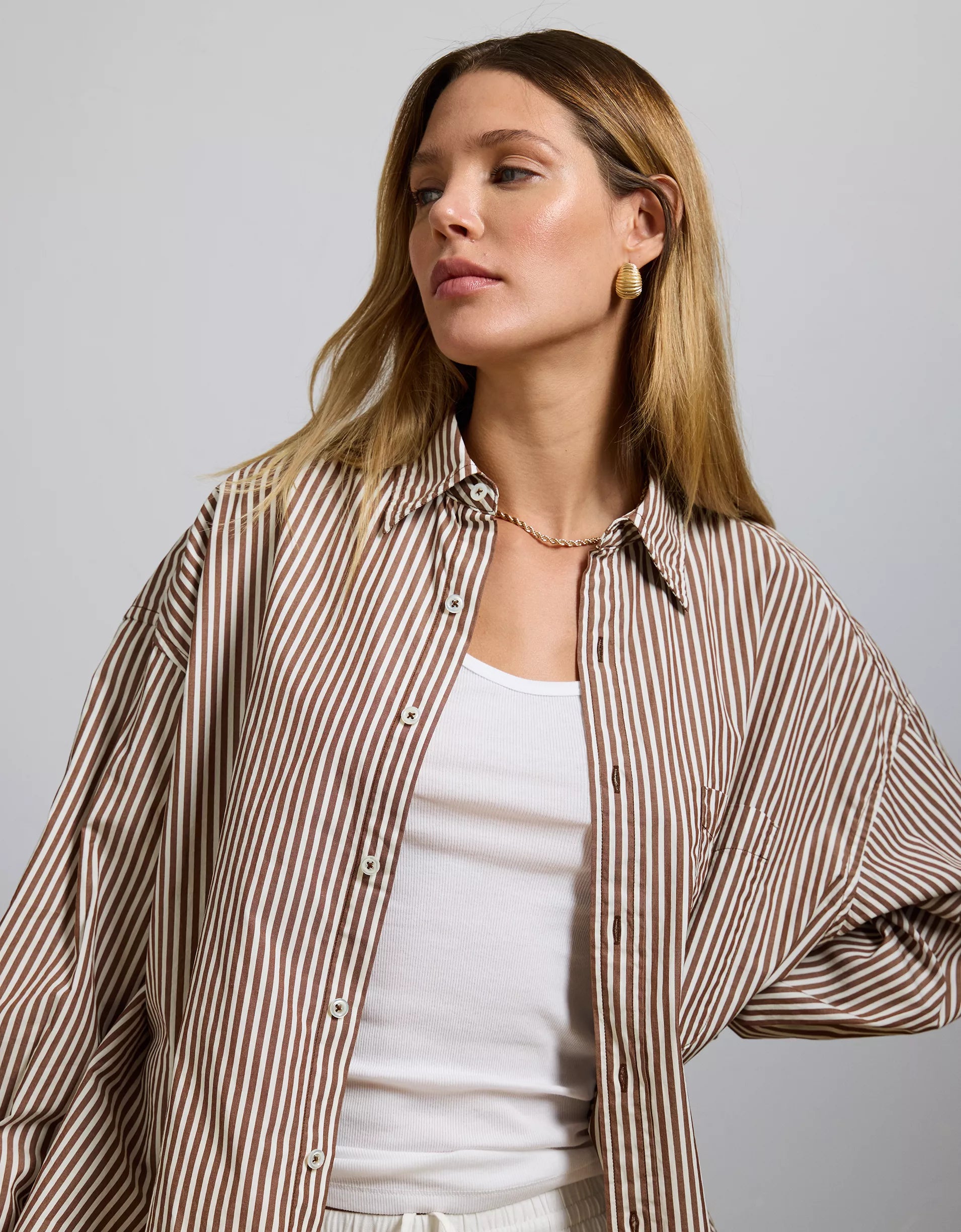 D600 Oversized Stripe Shirt