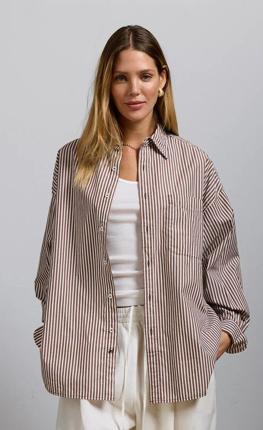 D600 Oversized Stripe Shirt