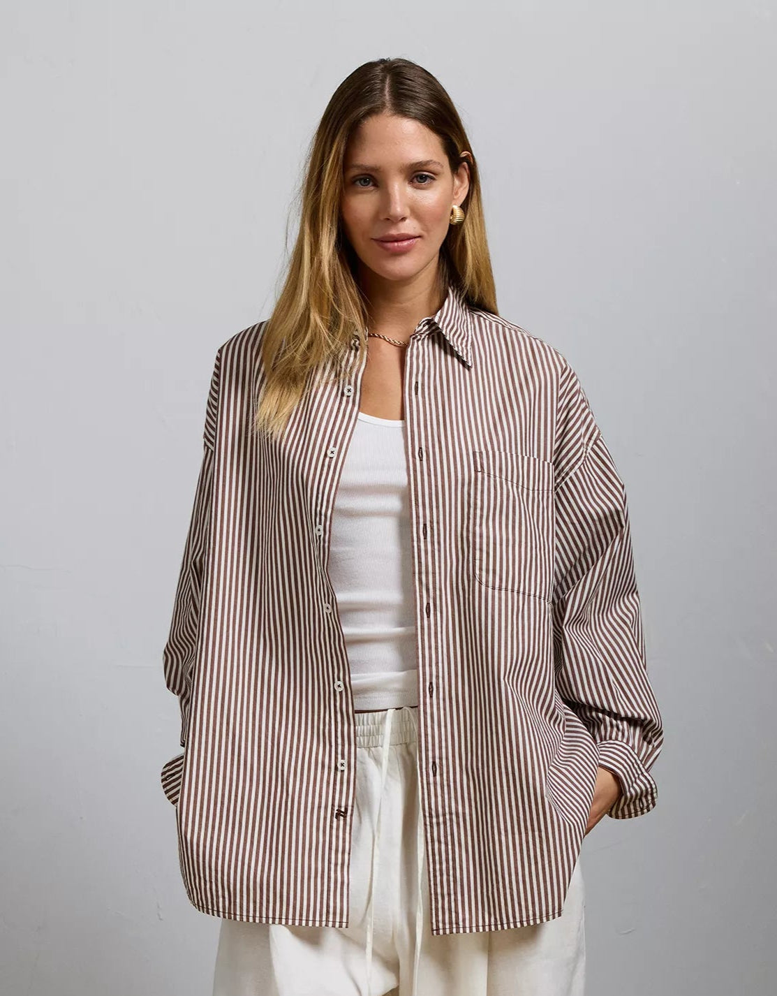 D600 Oversized Stripe Shirt