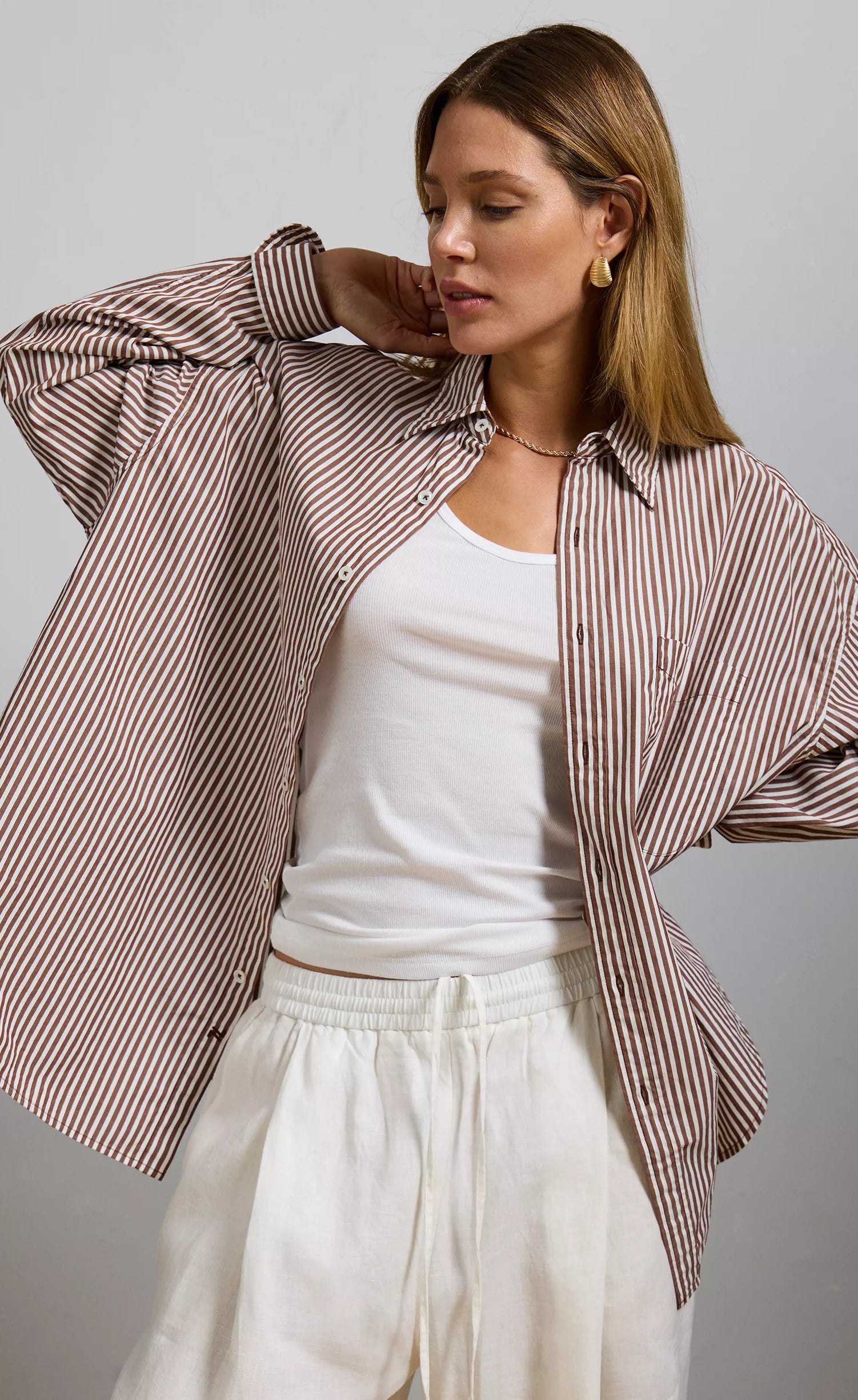 D600 Oversized Stripe Shirt