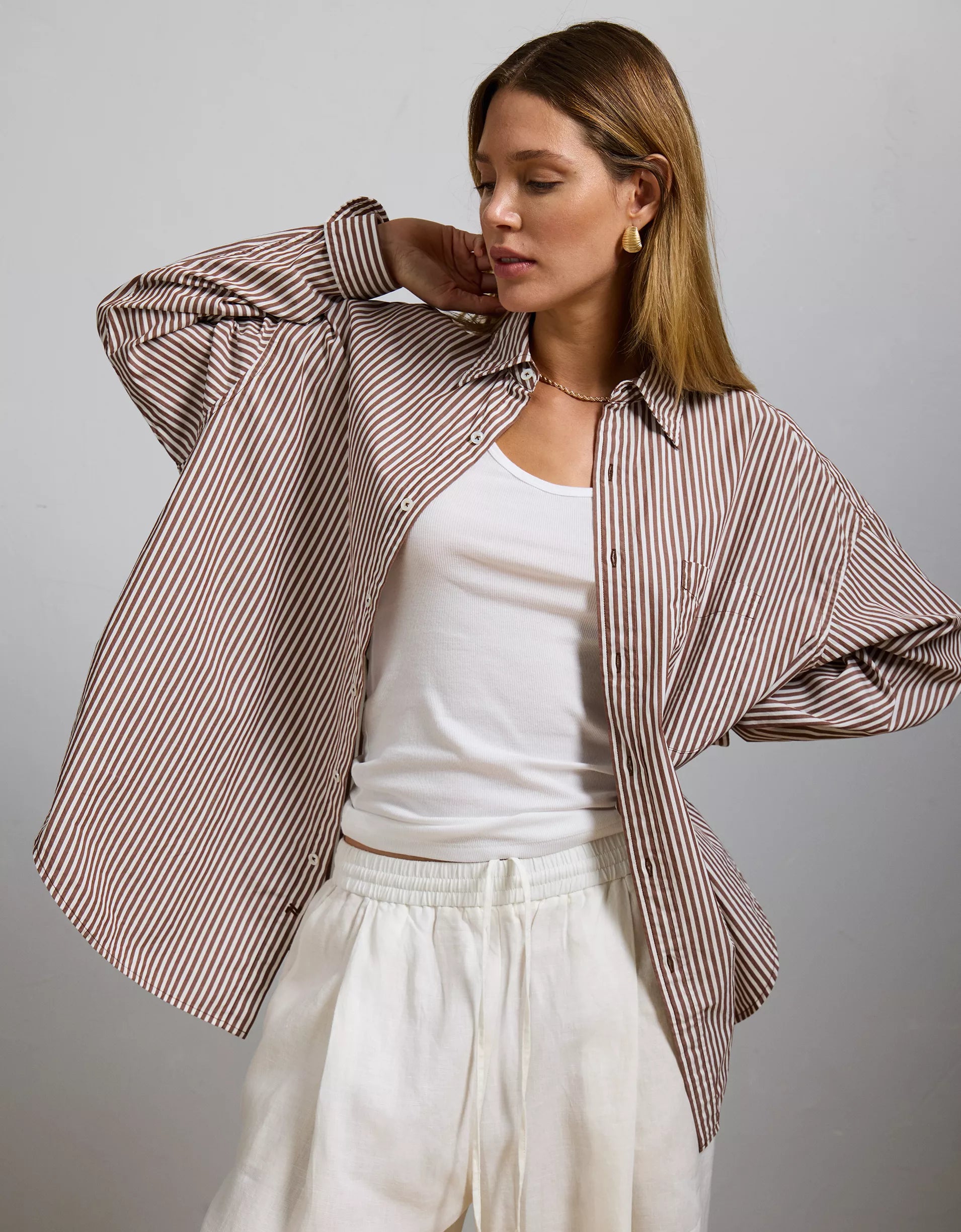 D600 Oversized Stripe Shirt