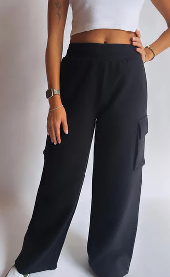 D600 CARGO SWEATPANT - BLACK