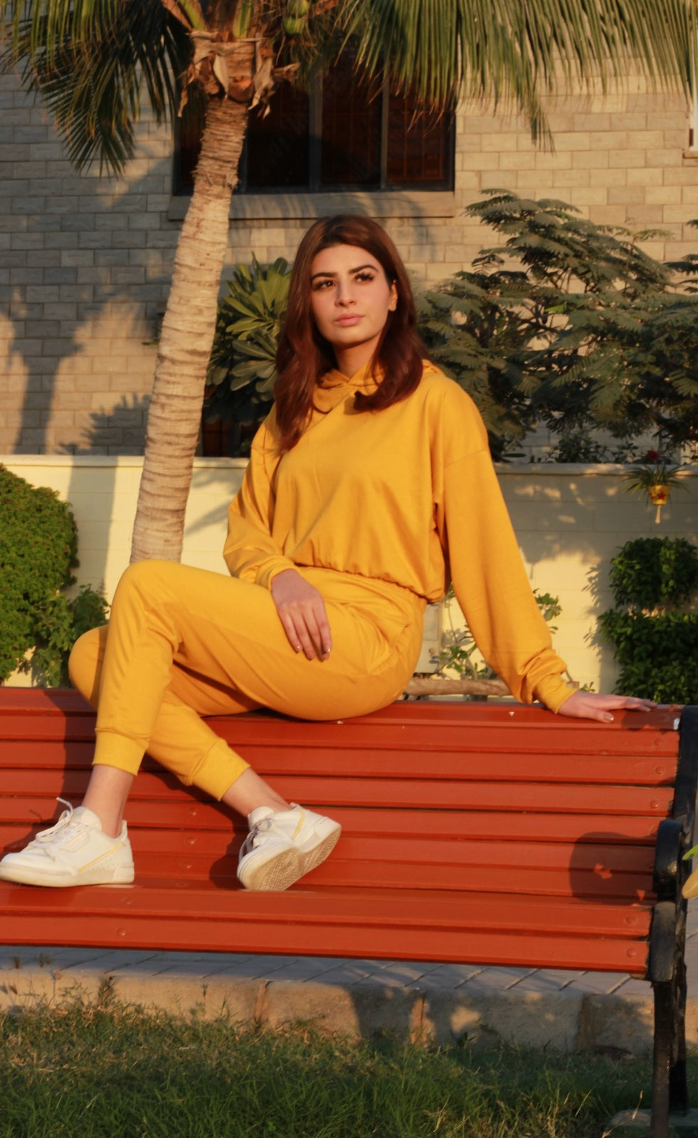 Oversized Hoodie Co-Ord Set - Yellow