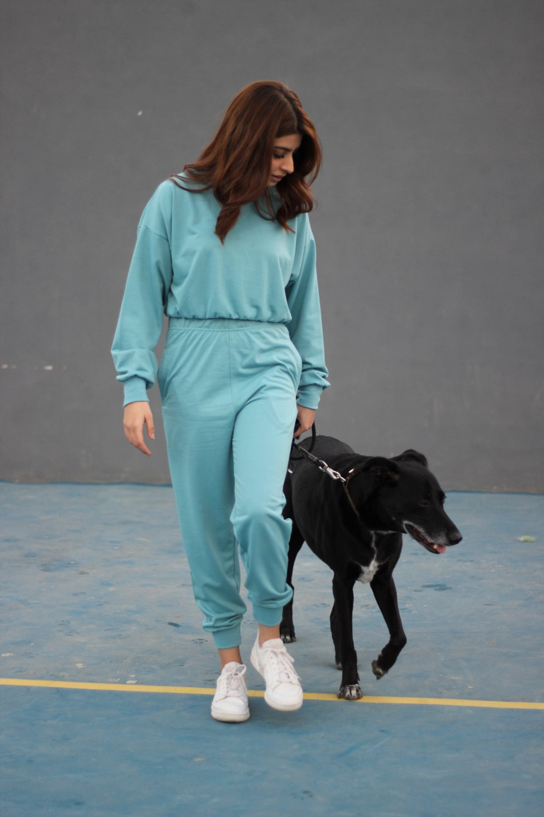 Side Pocket Sweatpant - Turquoise