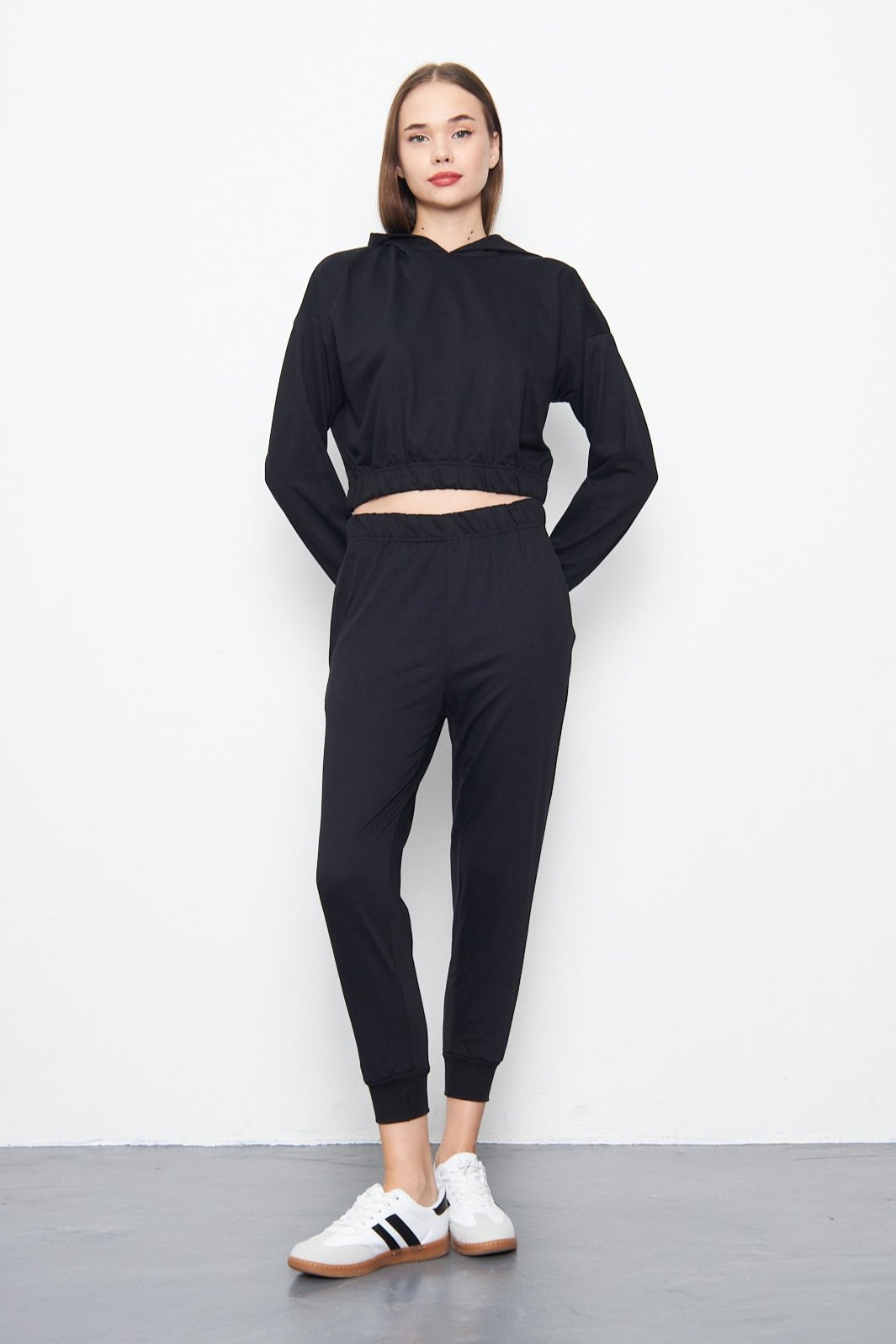 Oversized Hoodie Co-Ord Set - Black