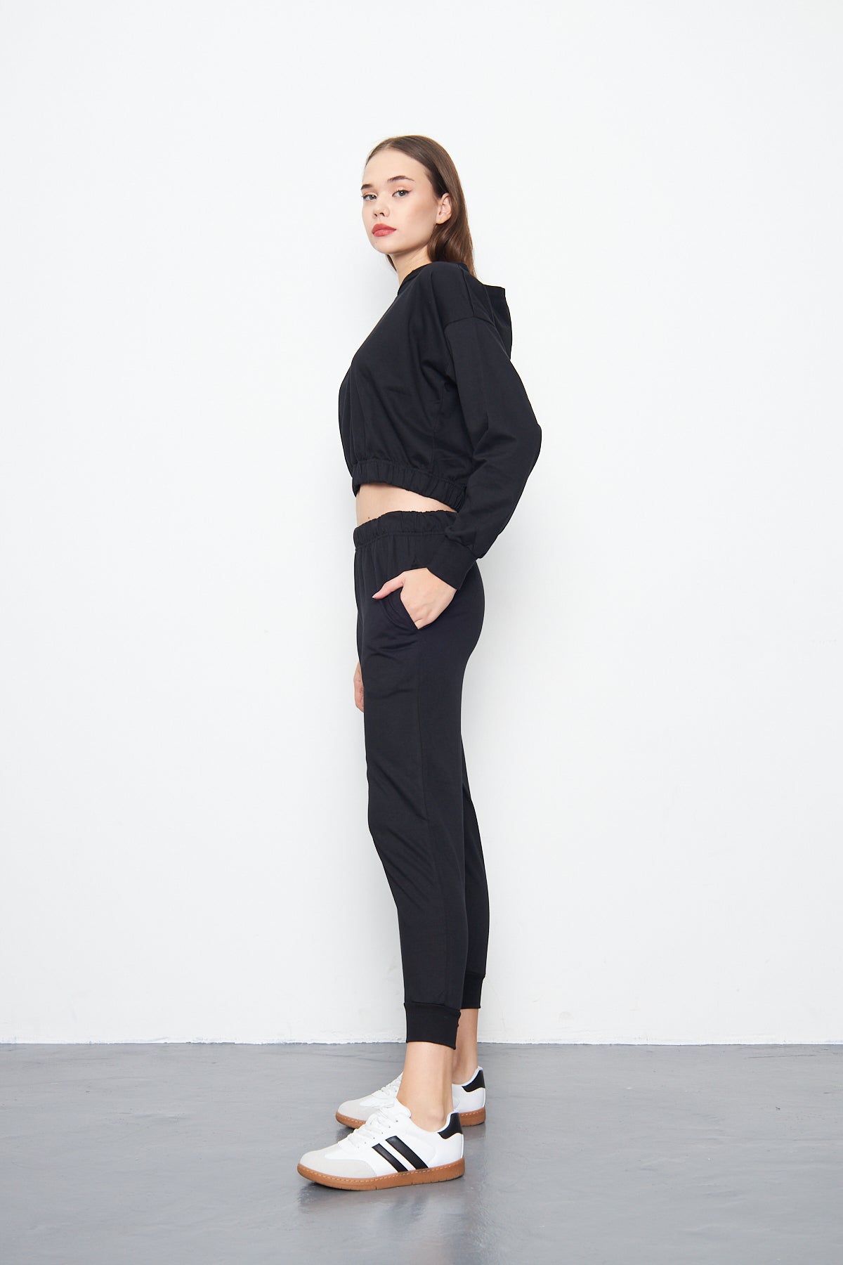 Side Pocket Sweatpant - Black