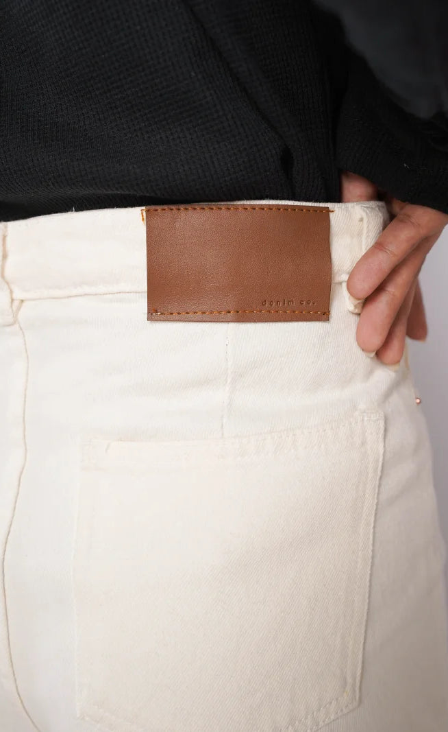 Zara Wide Leg Cargo Jeans - White