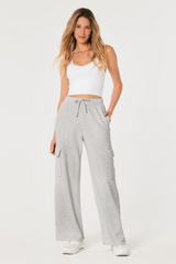 ZARA GREY HIGH WAISTED CARGO SWEATPANT