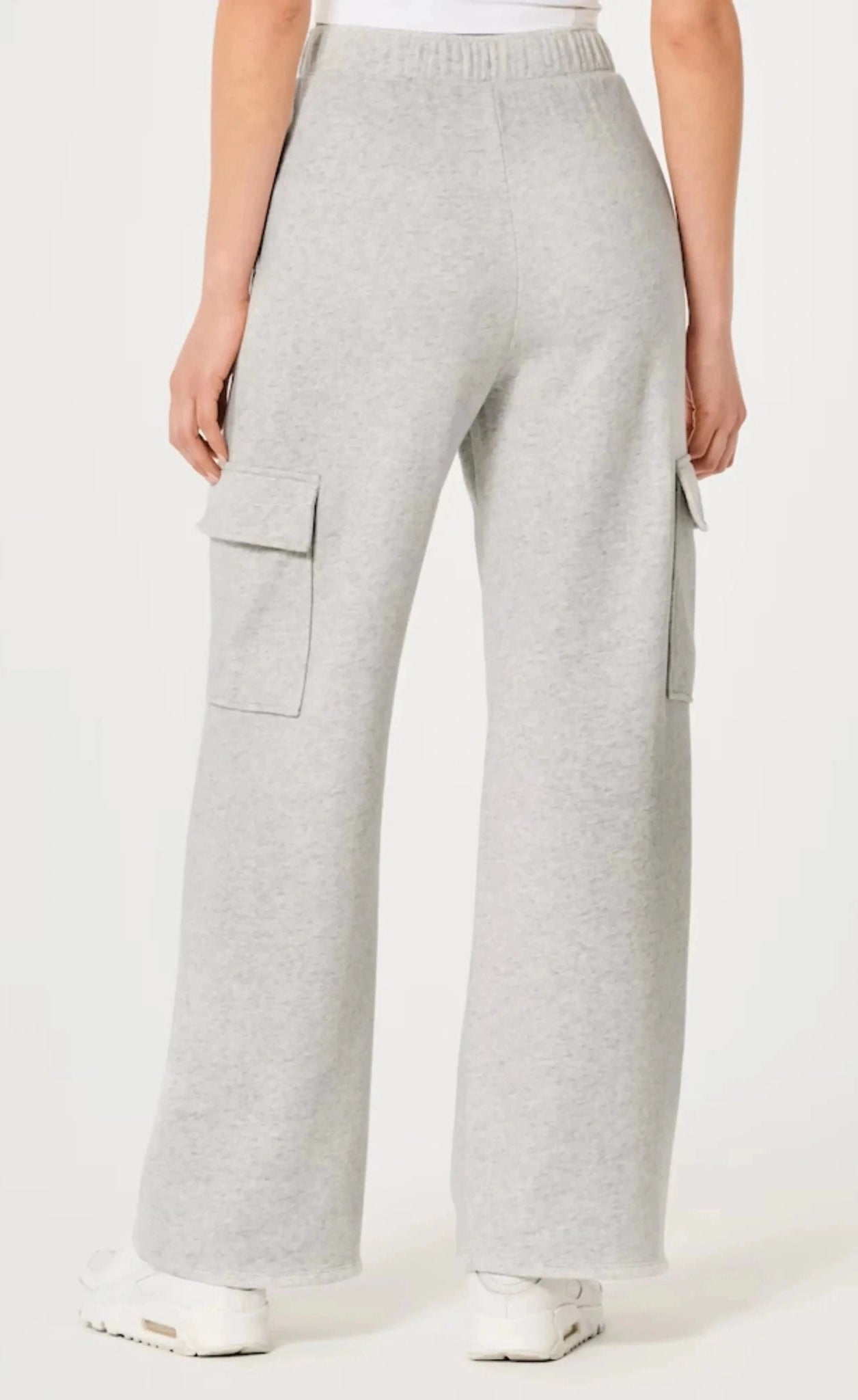 ZARA GREY HIGH WAISTED CARGO SWEATPANT