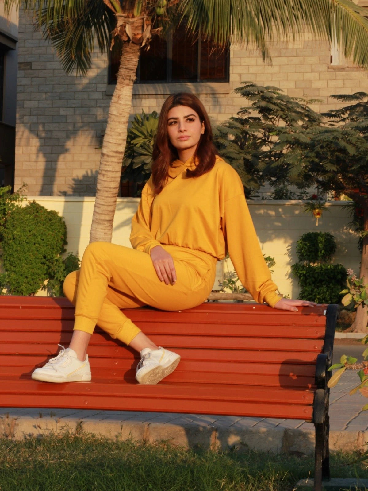 Oversized Hoodie Co-Ord Set - Yellow