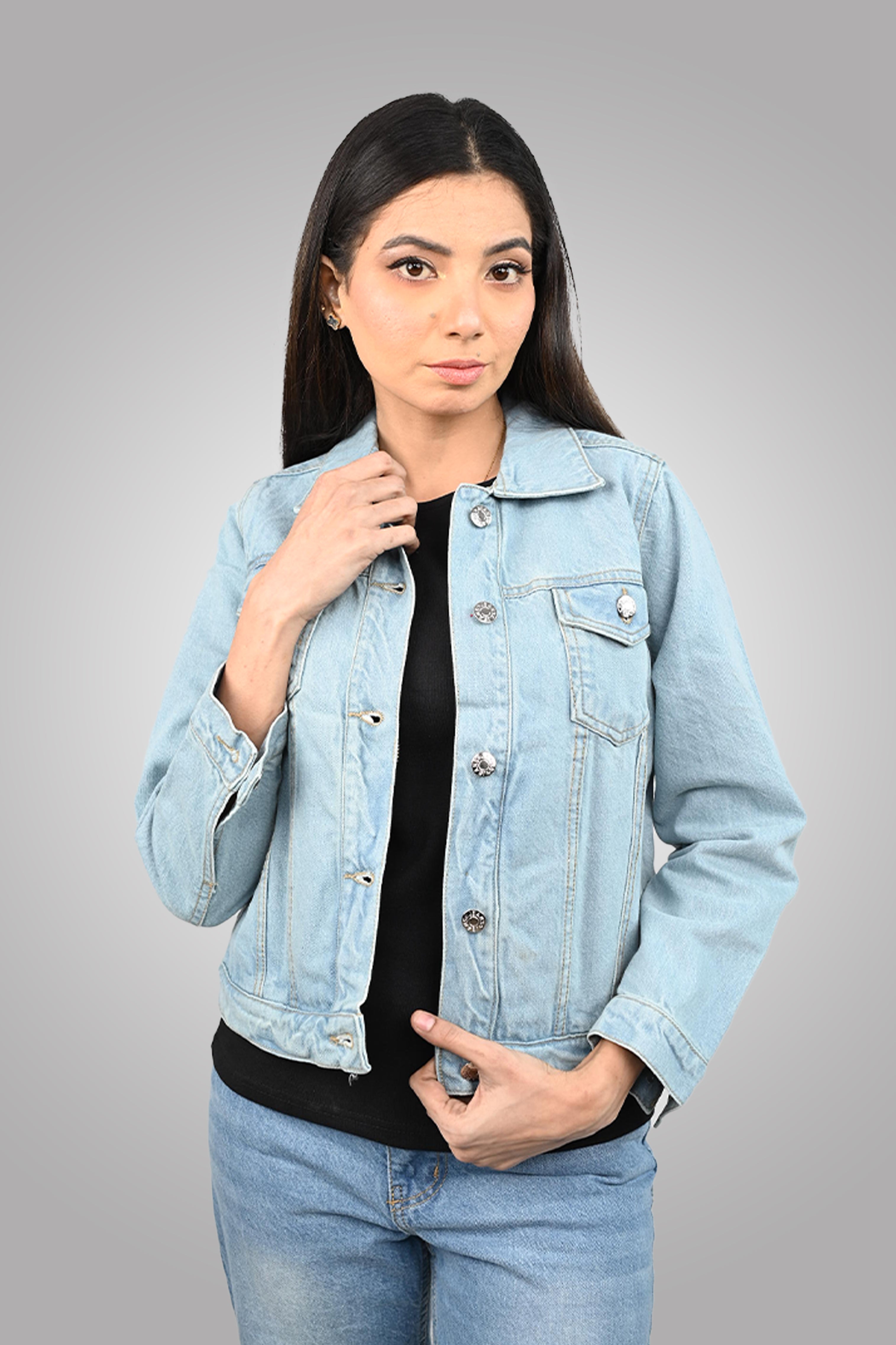 D600 Classic Women's Denim Jacket | Light Blue