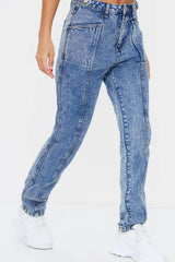 Paperbag Slouchy Jeans (ELASTIC BELT)