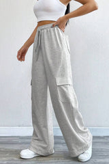 PULL&BEAR HIGH WAISTED CARGO SWEATPANT