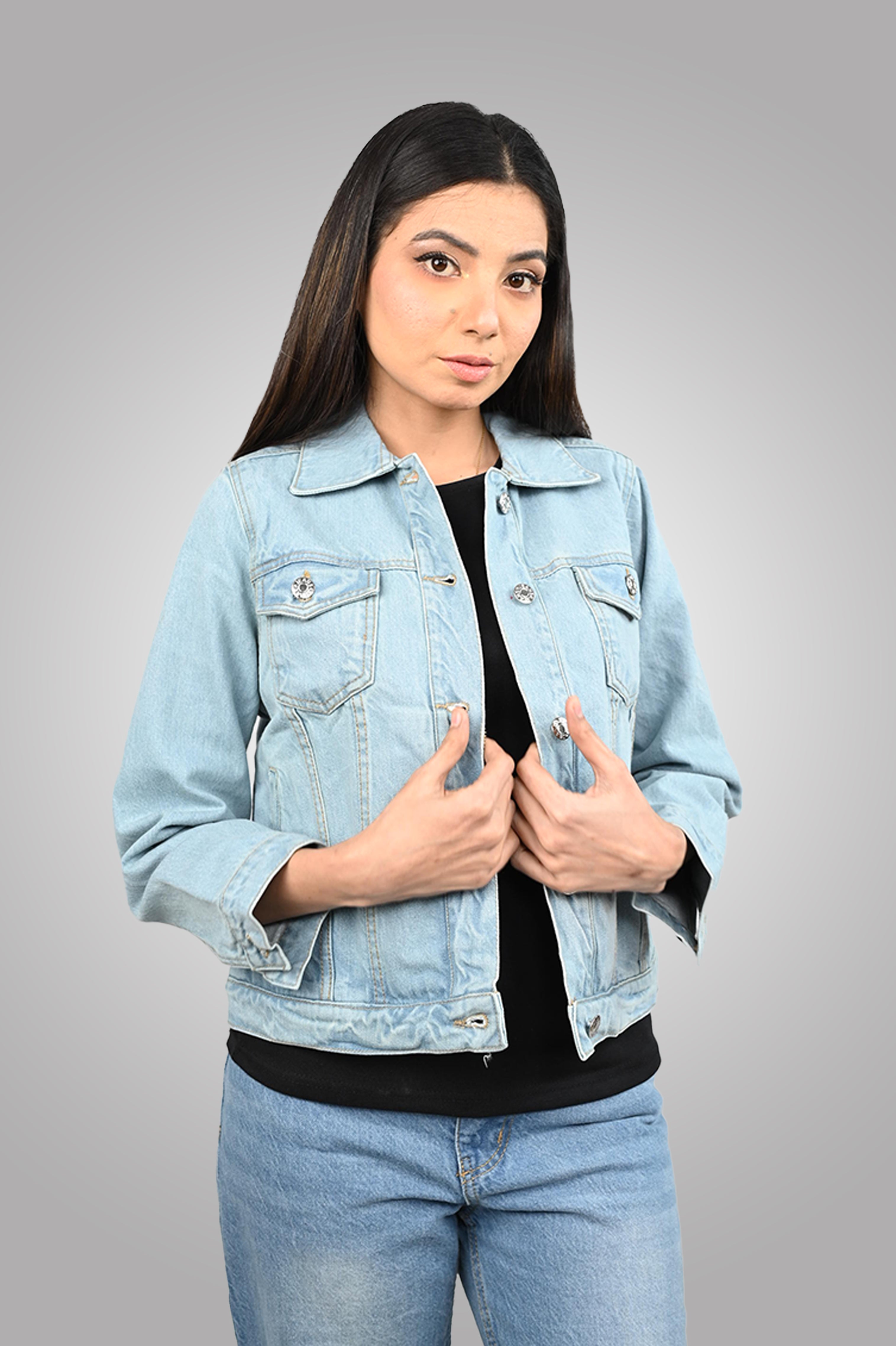 D600 Classic Women's Denim Jacket | Light Blue