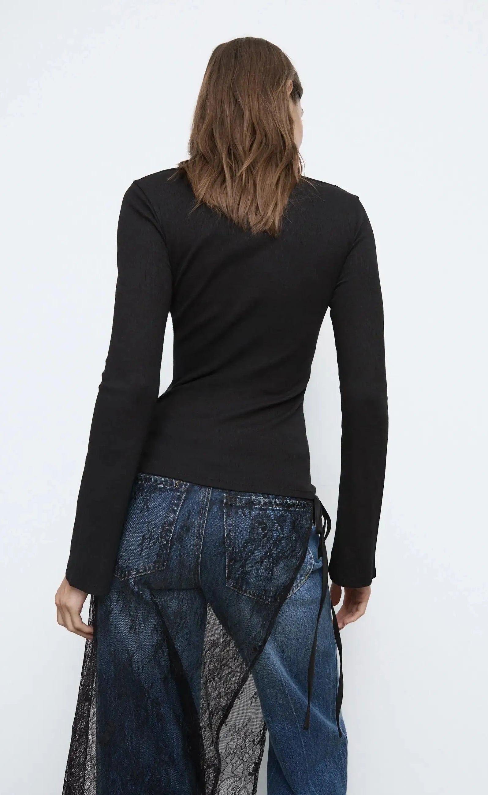 Bell Sleeve T-Shirt - Black