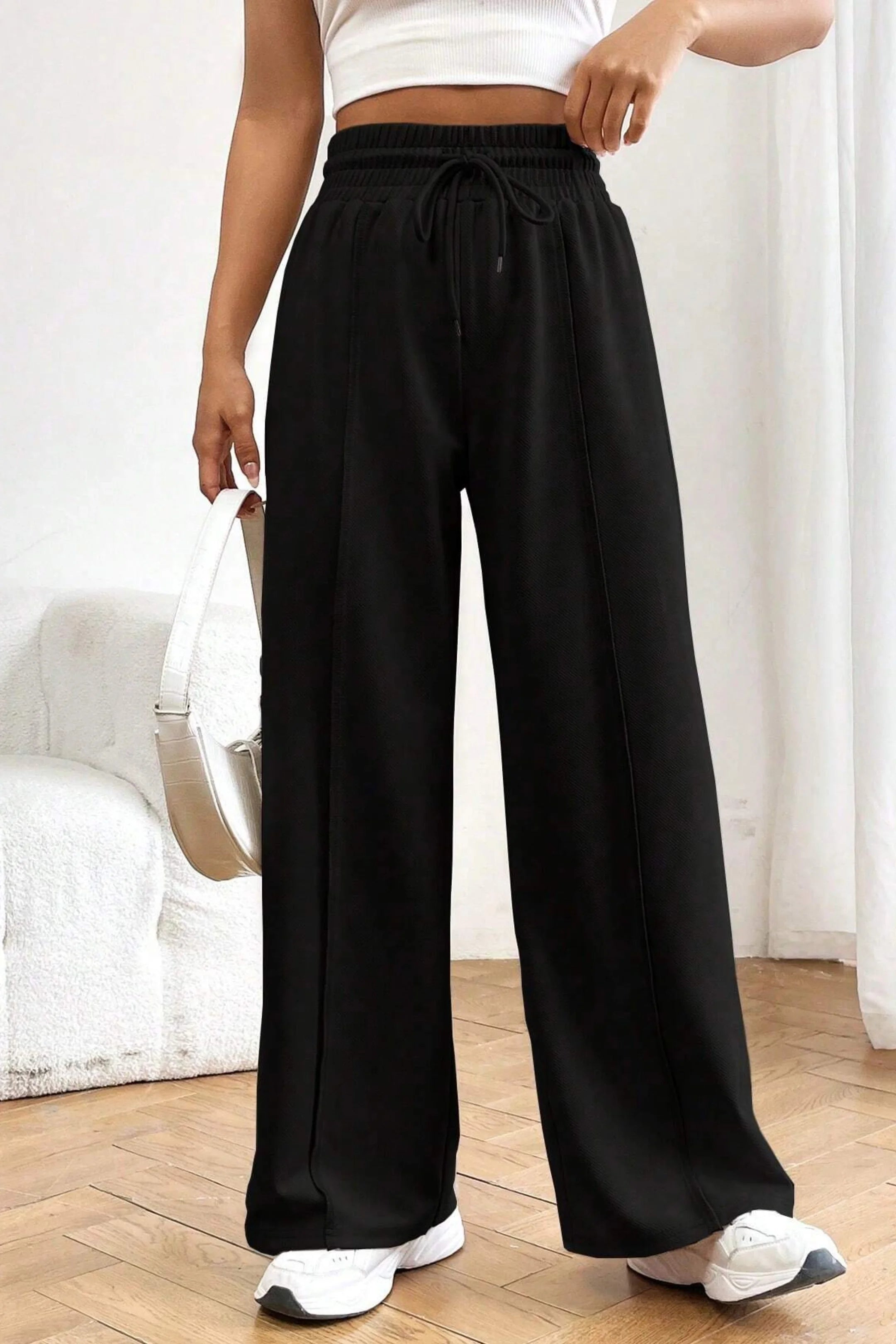 Wide Leg High-Waist Sweatpant