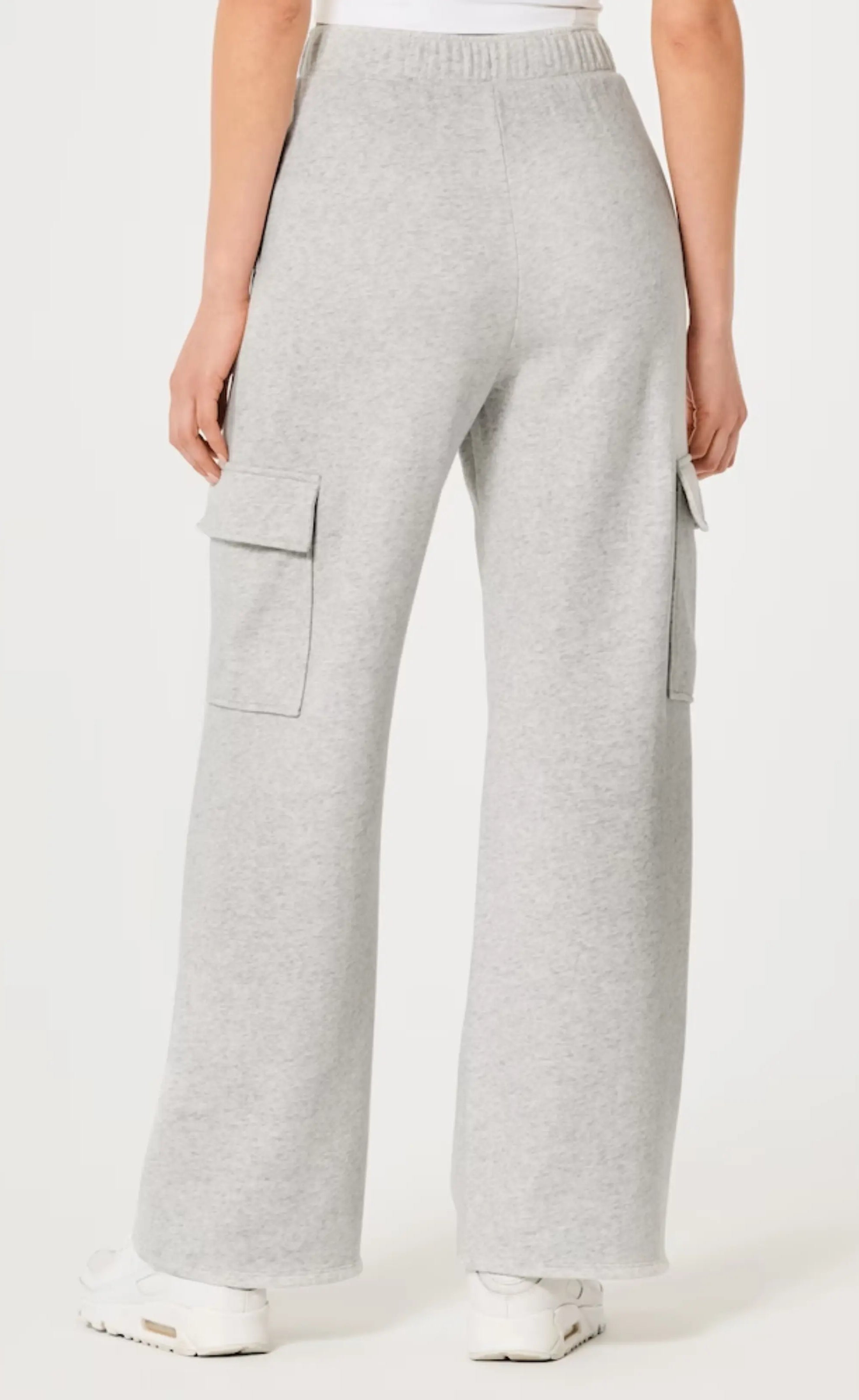ZARA GREY HIGH WAISTED CARGO SWEATPANT