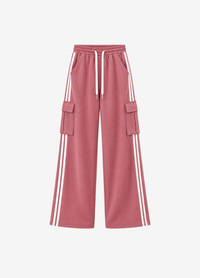 WIDE LEG CARGO STRIPE TROUSER