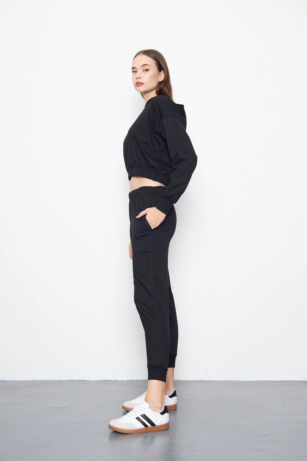 Side Pocket Sweatpant - Black