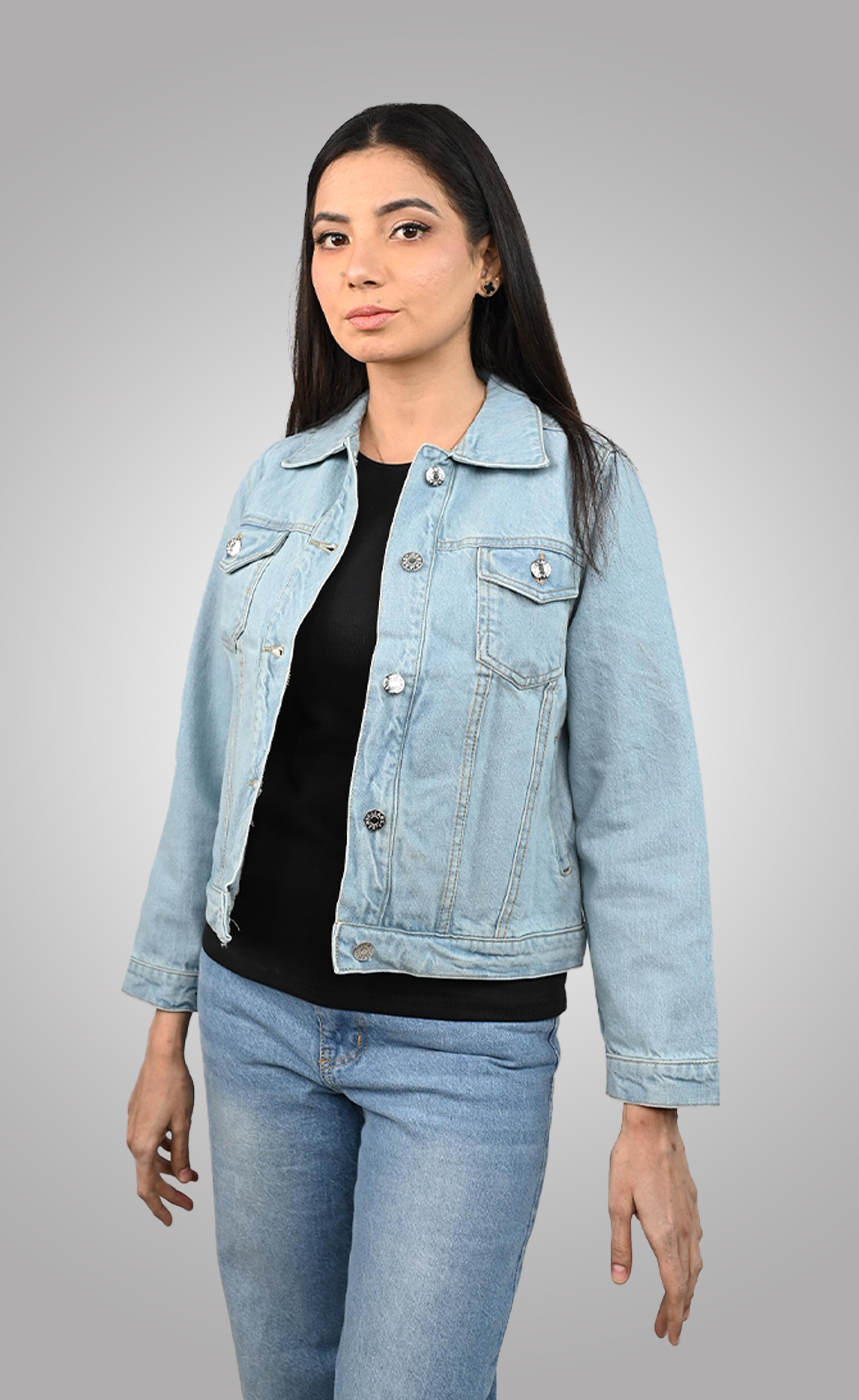 D600 Classic Women's Denim Jacket | Light Blue