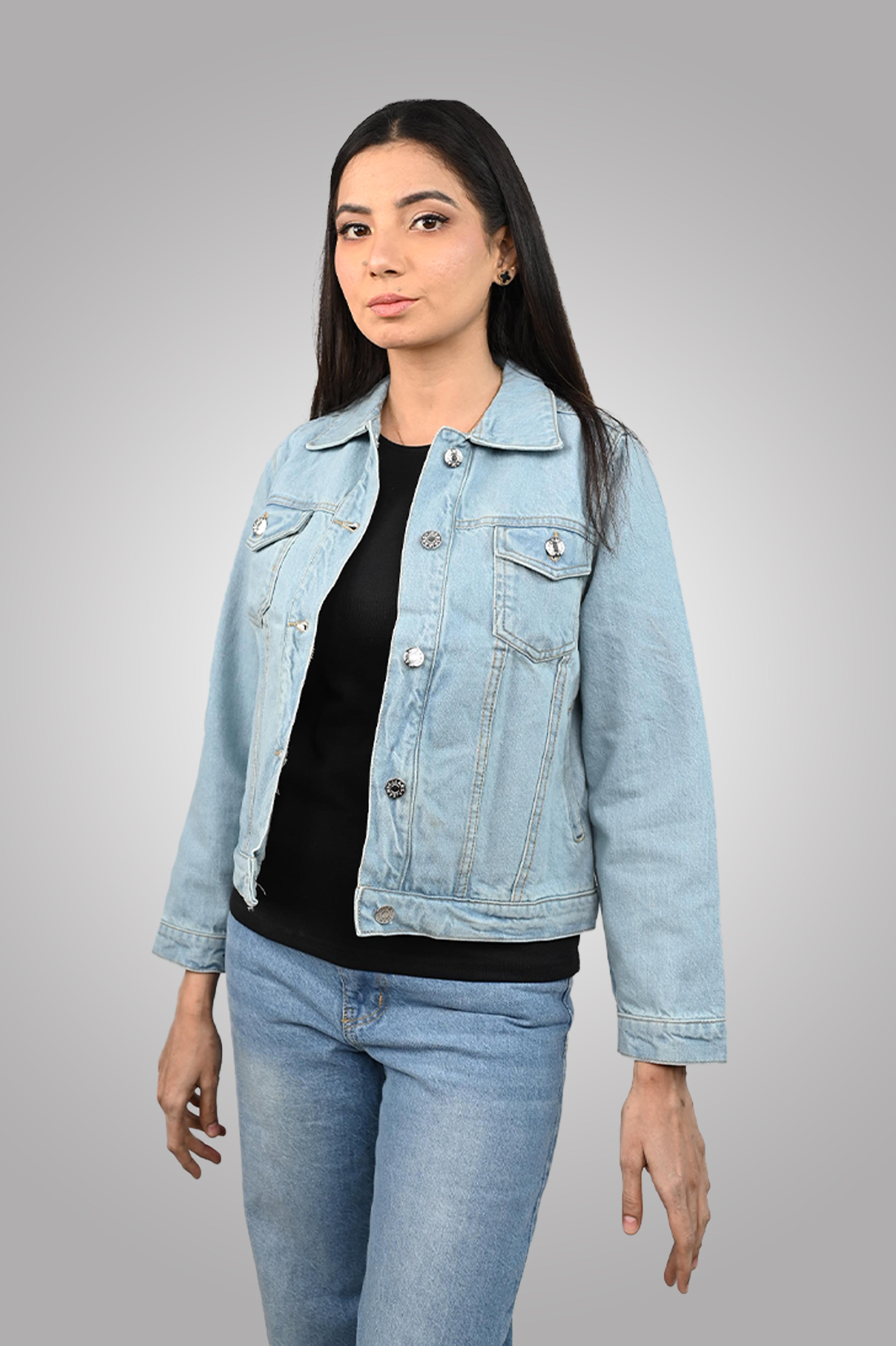 D600 Classic Women's Denim Jacket | Light Blue