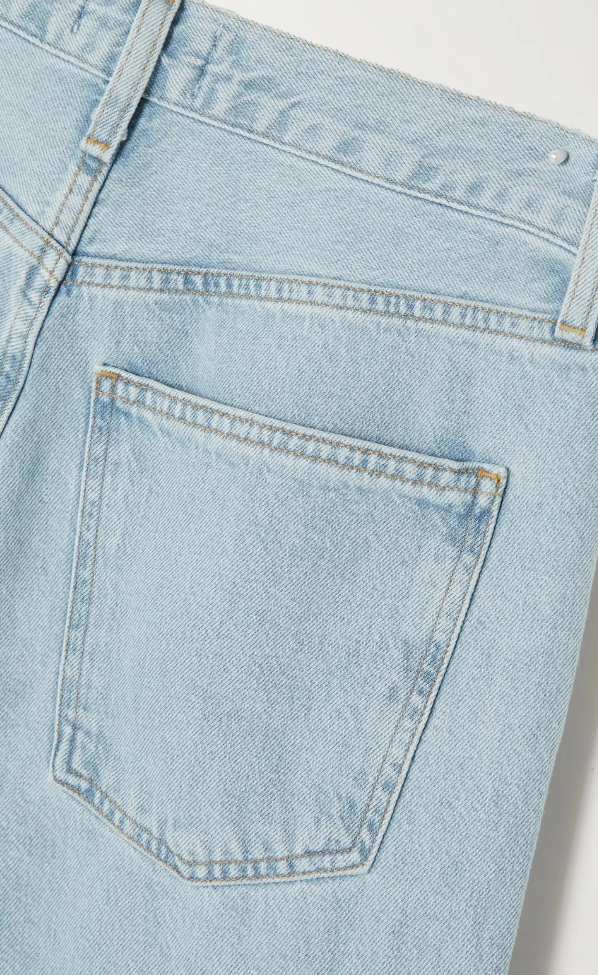 High-rise wide-leg cargo organic jeans