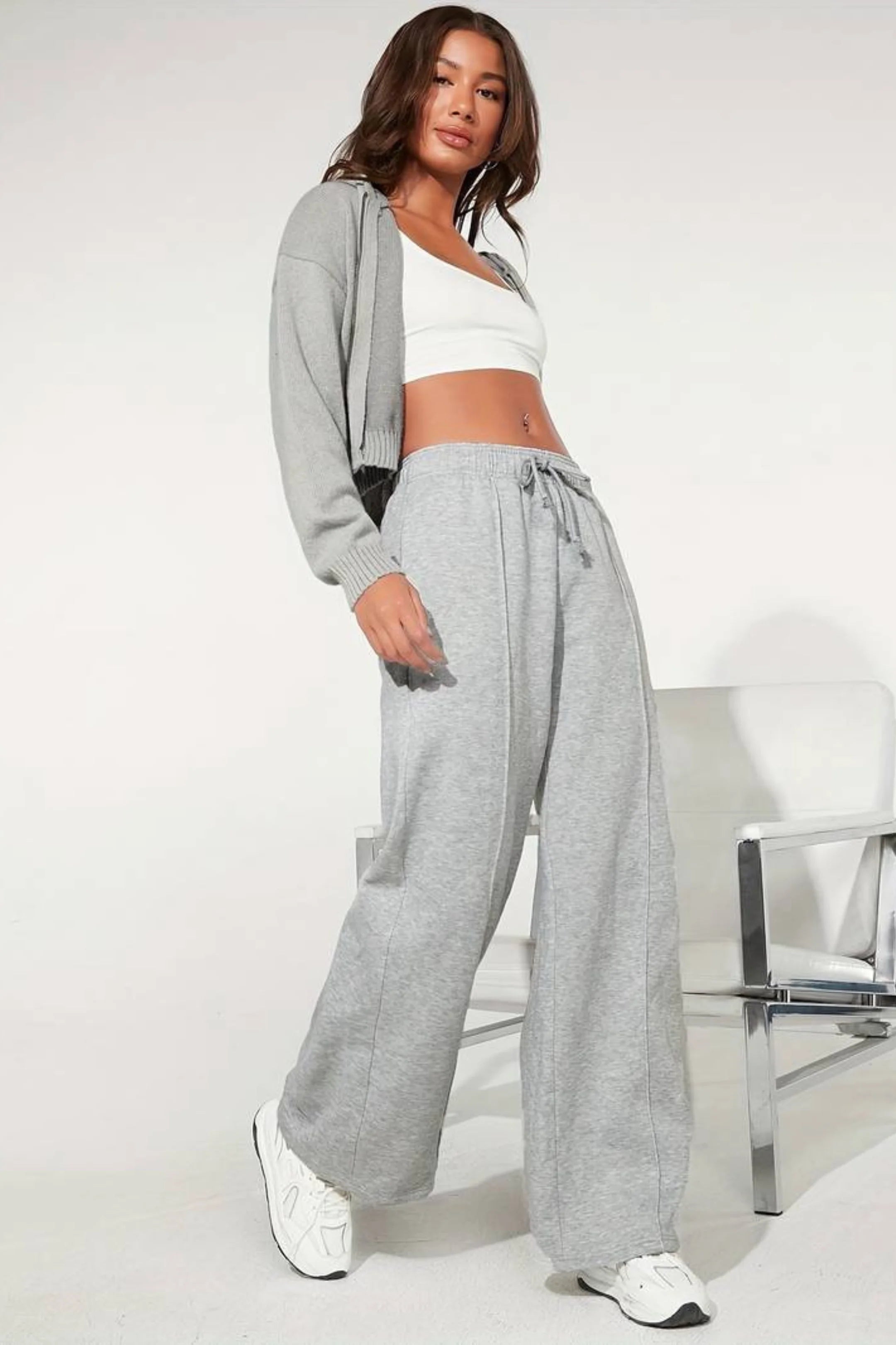 Wide Leg High-Waist Sweatpant