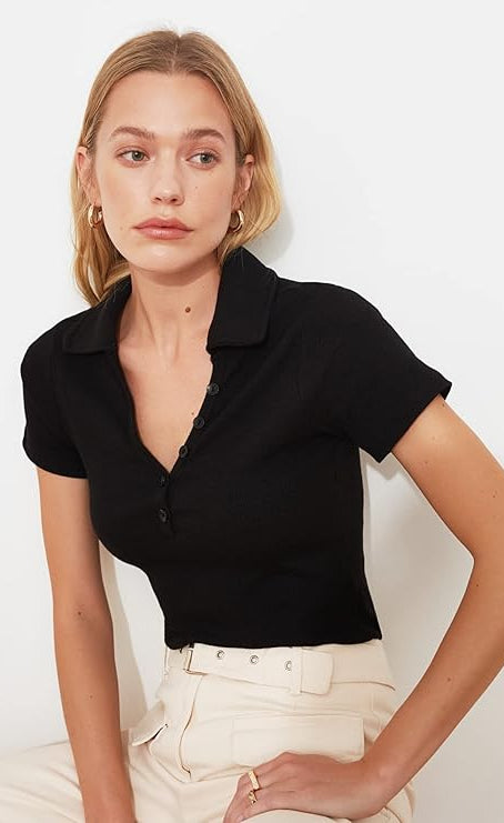 D600 Essential Summer Polo – Classic Black