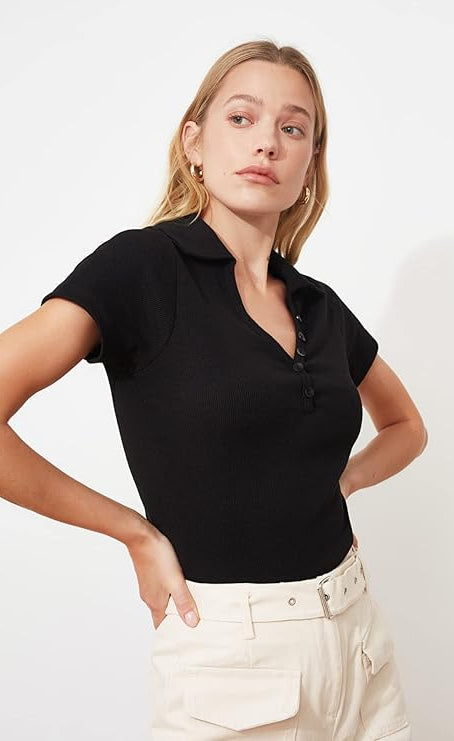 D600 Essential Summer Polo – Classic Black