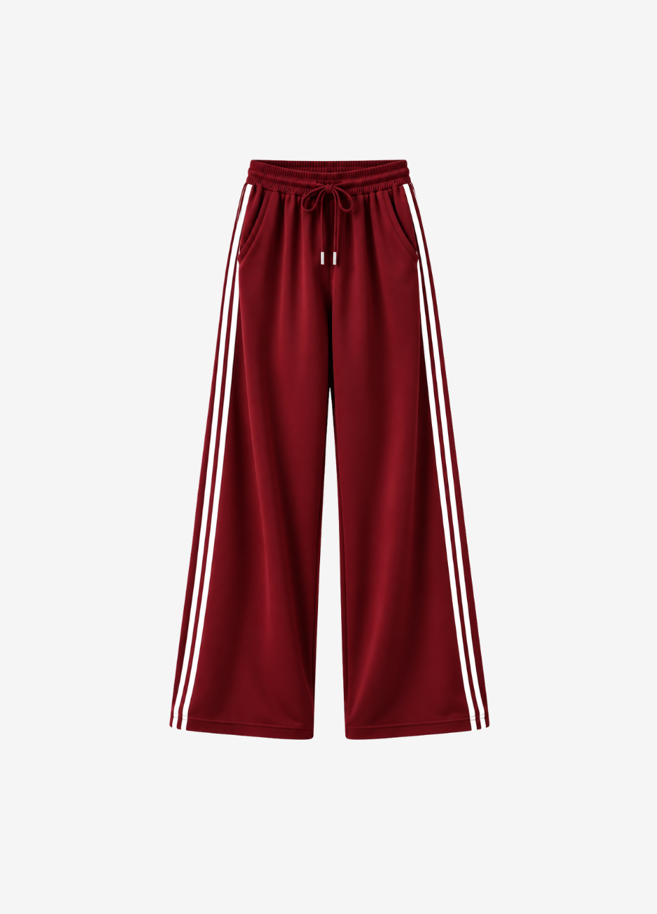 Essential Stripe Trouser | Maroon