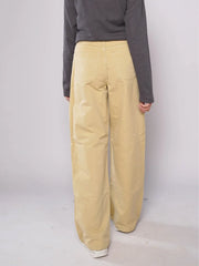 D600 - Khaki High Waist Wide Leg Jeans