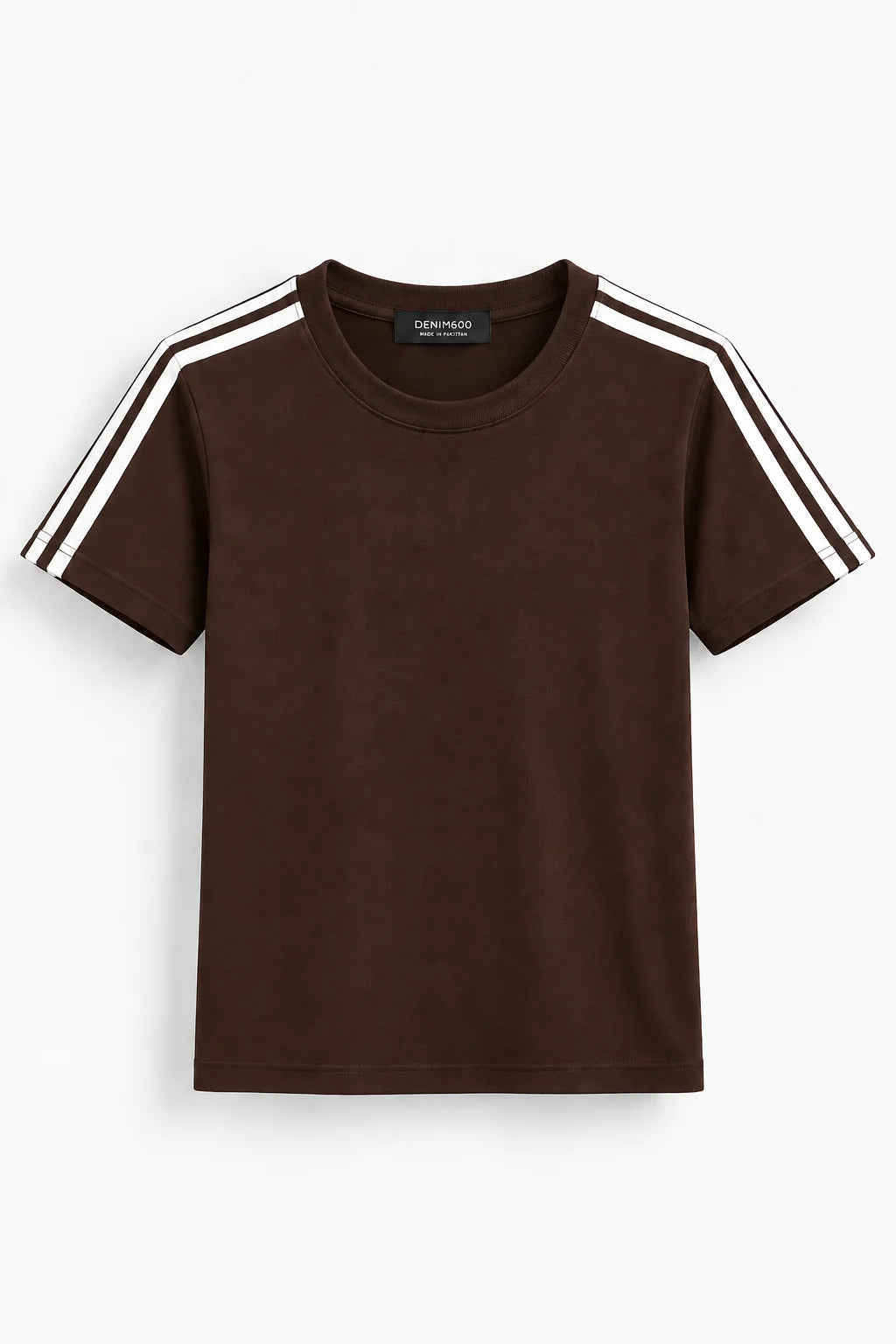 Essential Stripe Tee | Brown