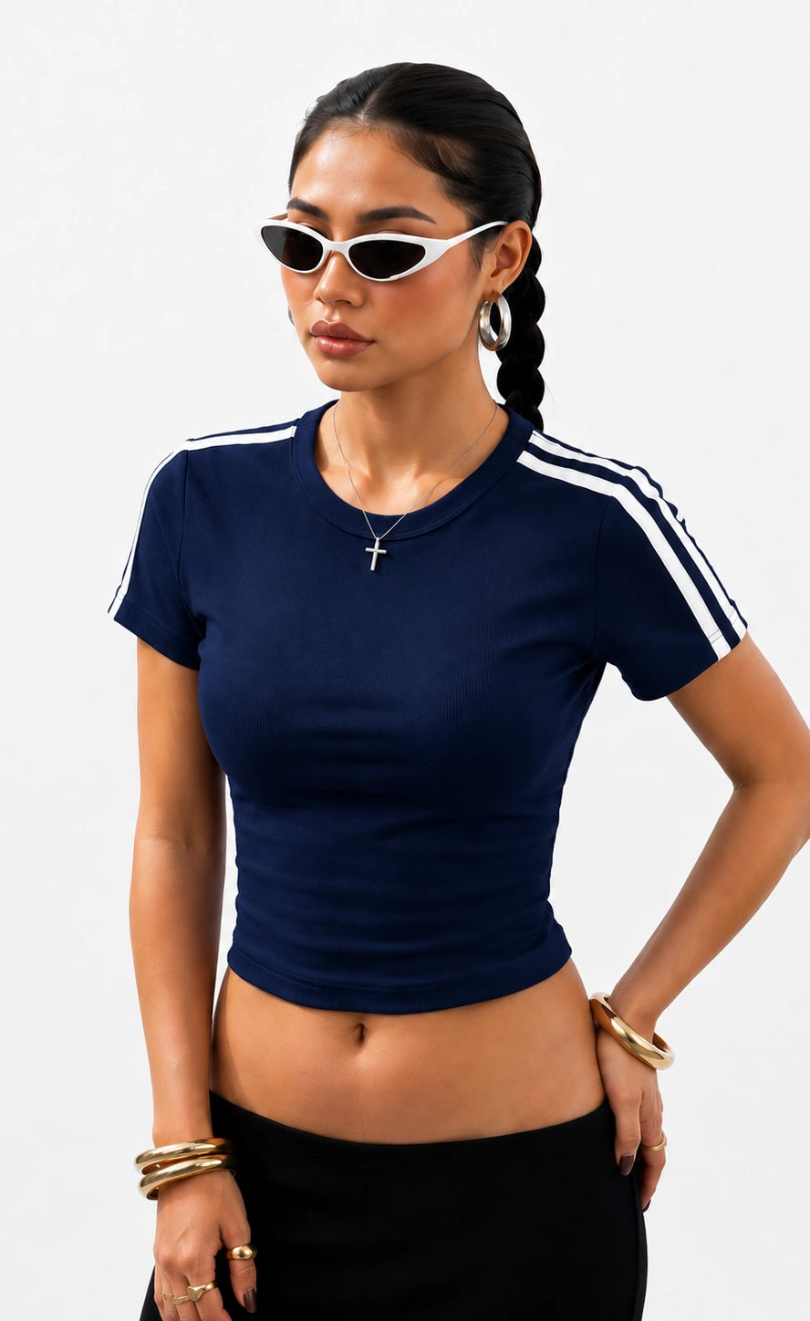 Essential Stripe Tee | Blue